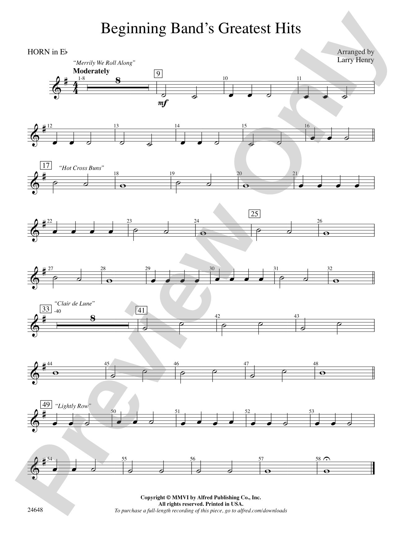 Beginning Band's Greatest Hits: (wp) 1st Horn in E-flat