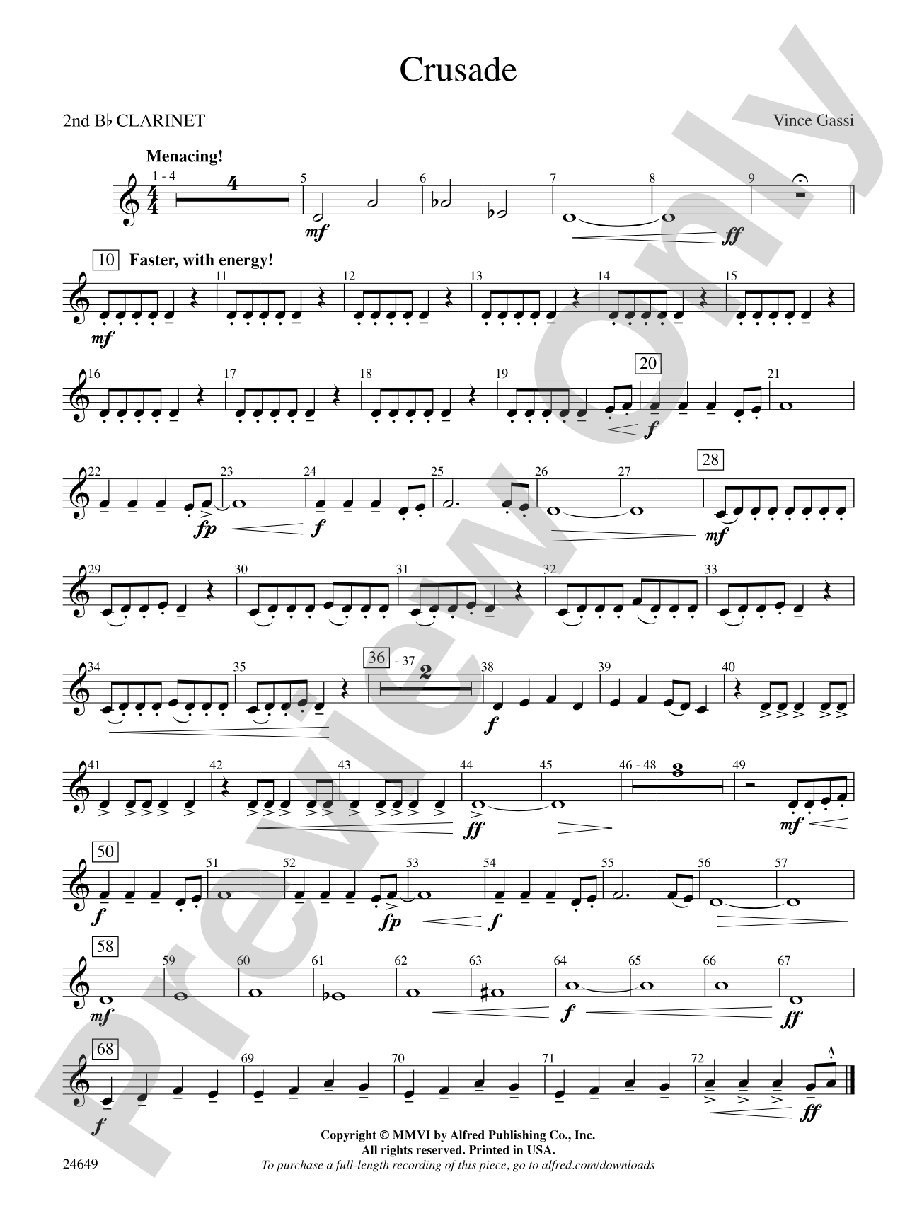 Crusade: 2nd B-flat Clarinet