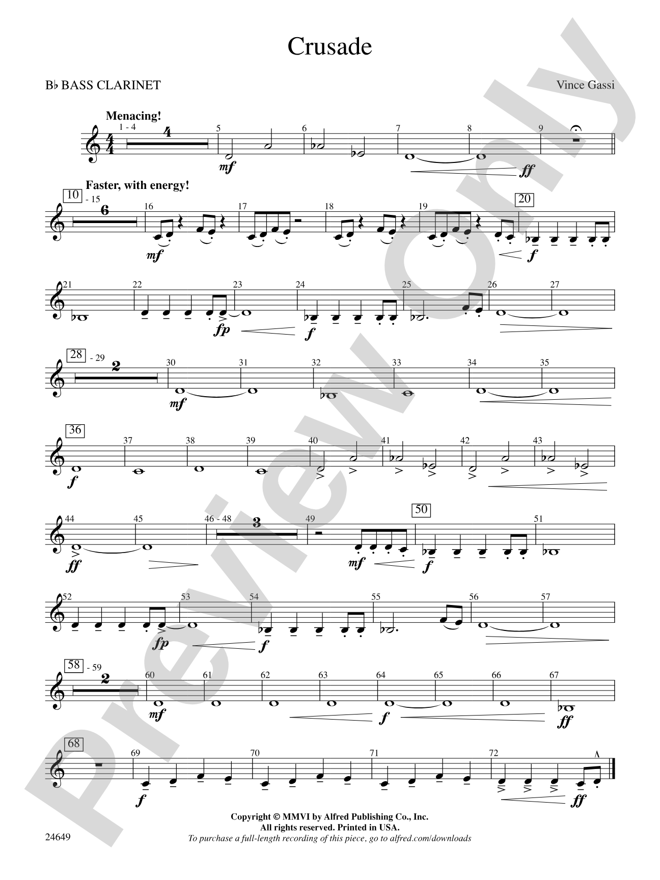 Crusade: B-flat Bass Clarinet