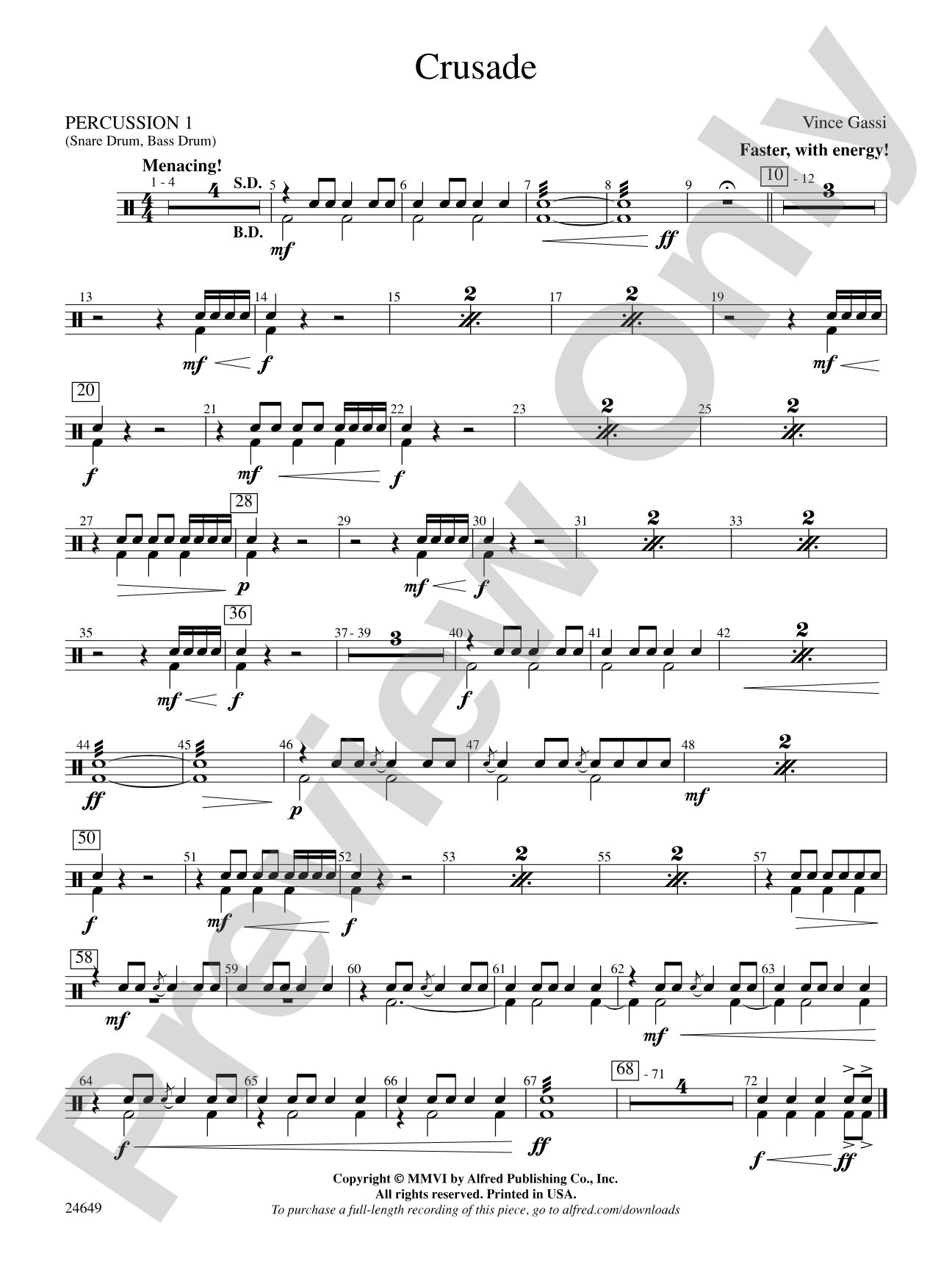 Crusade: 1st Percussion