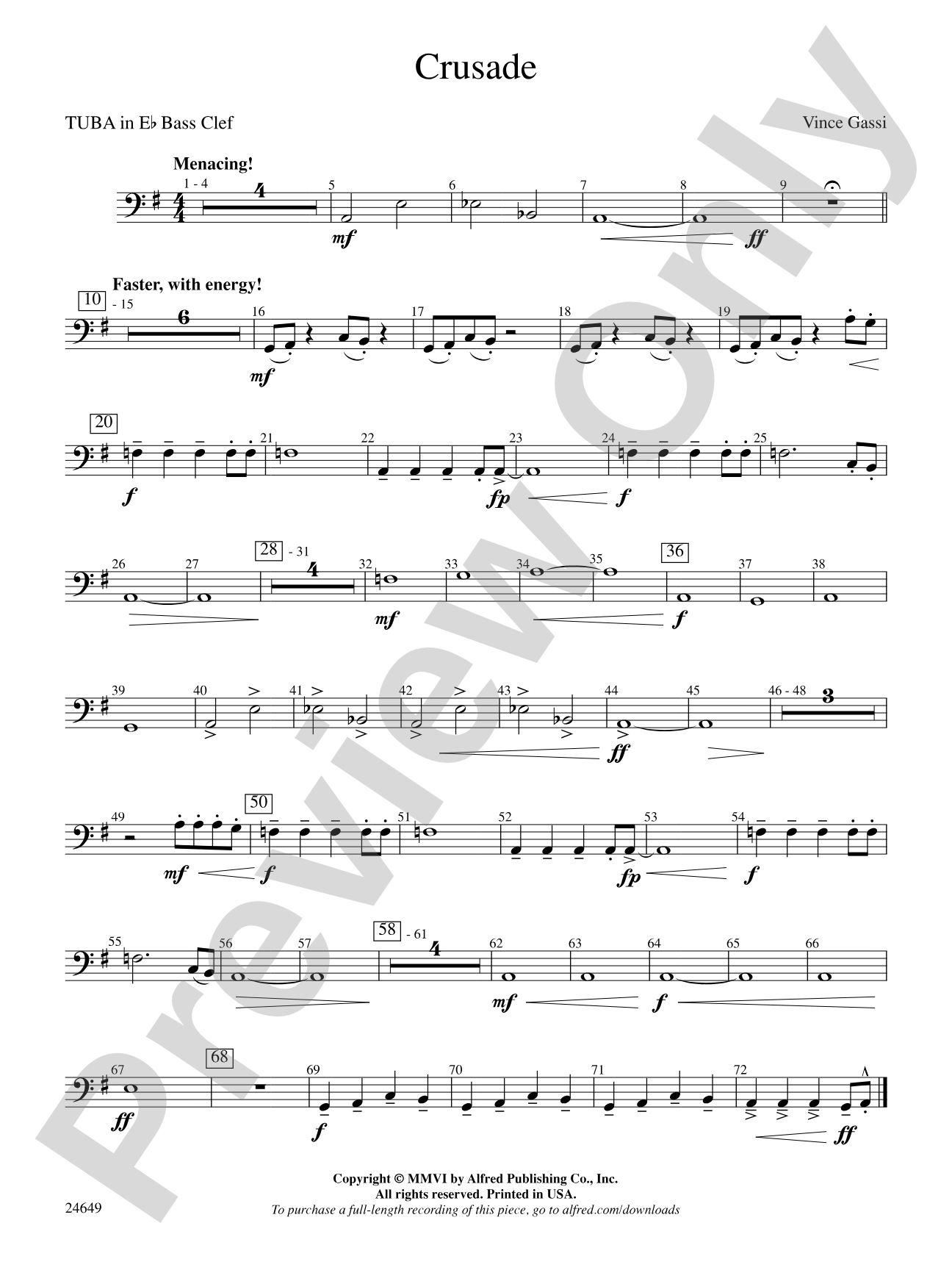 Crusade: (wp) E-flat Tuba B.C.