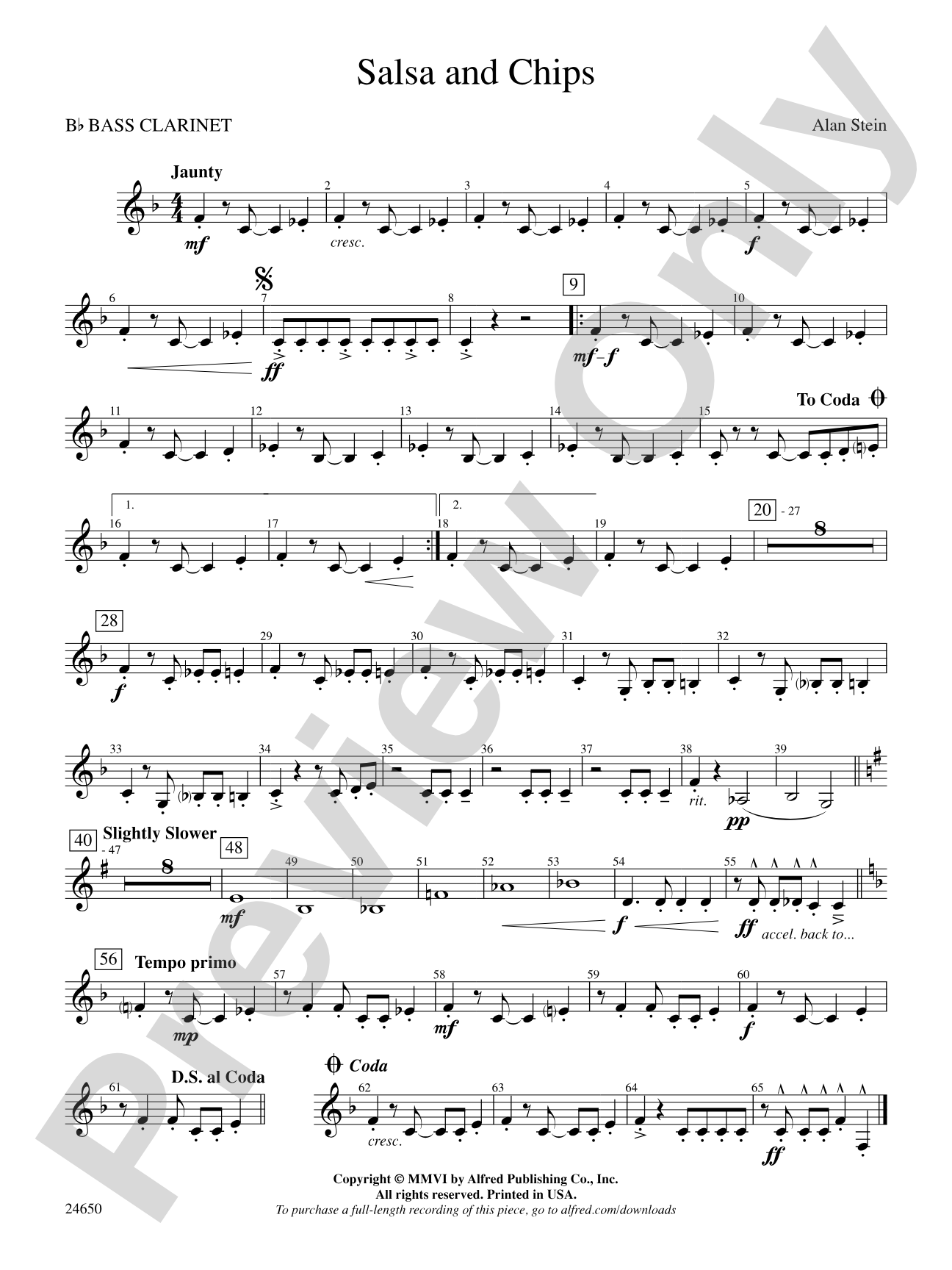Salsa and Chips: B-flat Bass Clarinet