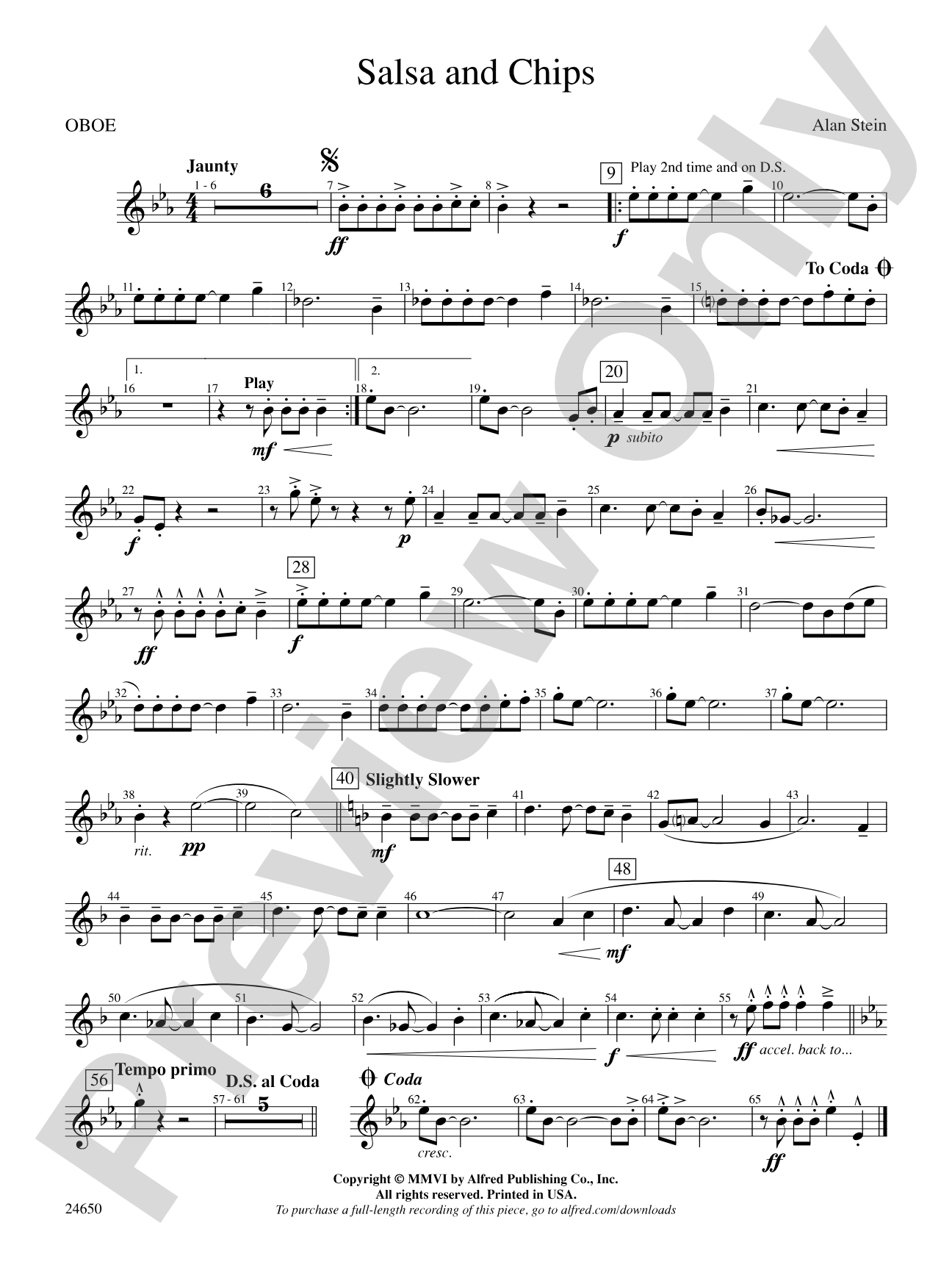 Salsa and Chips: Oboe