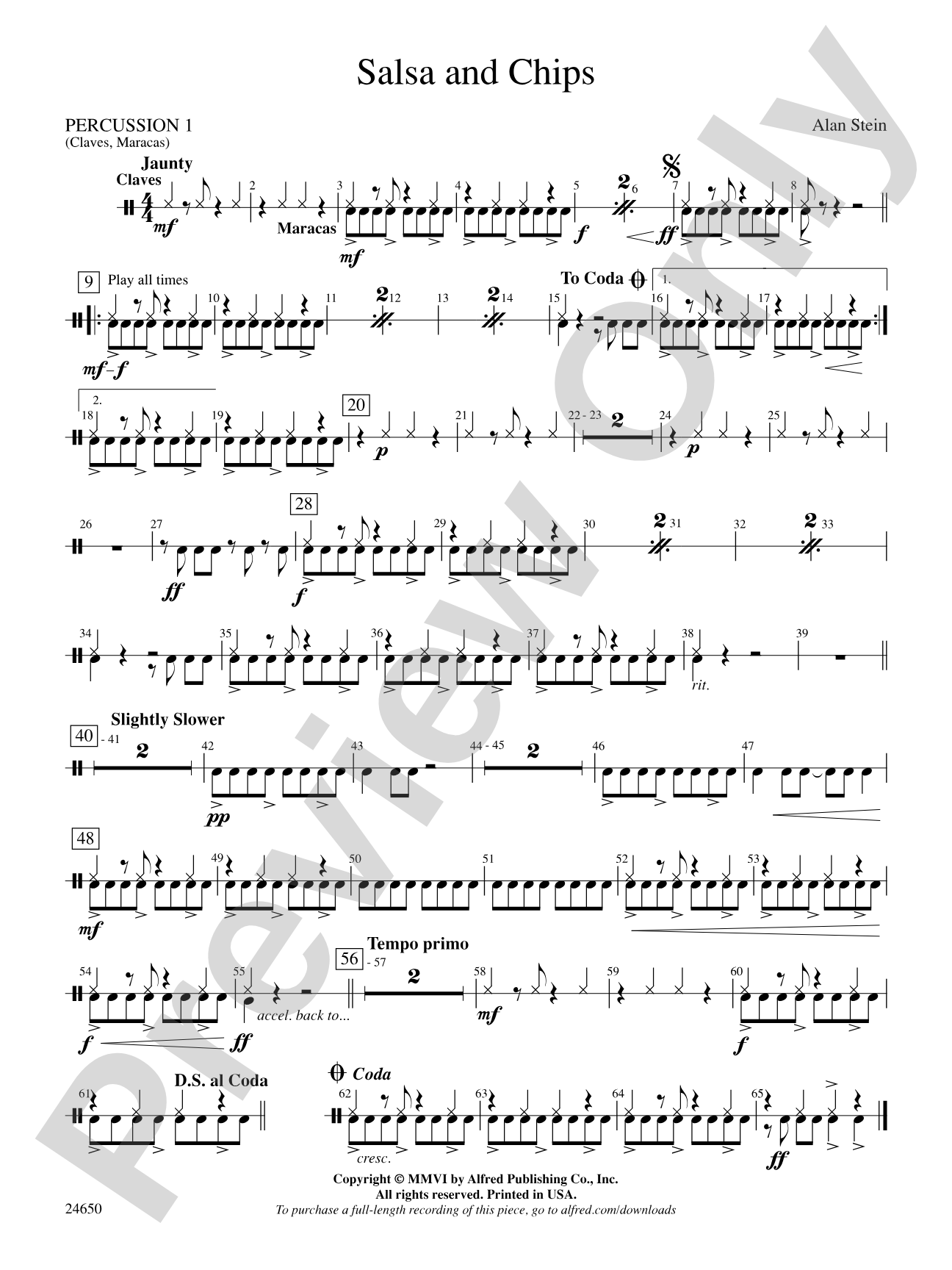 Salsa and Chips: 1st Percussion