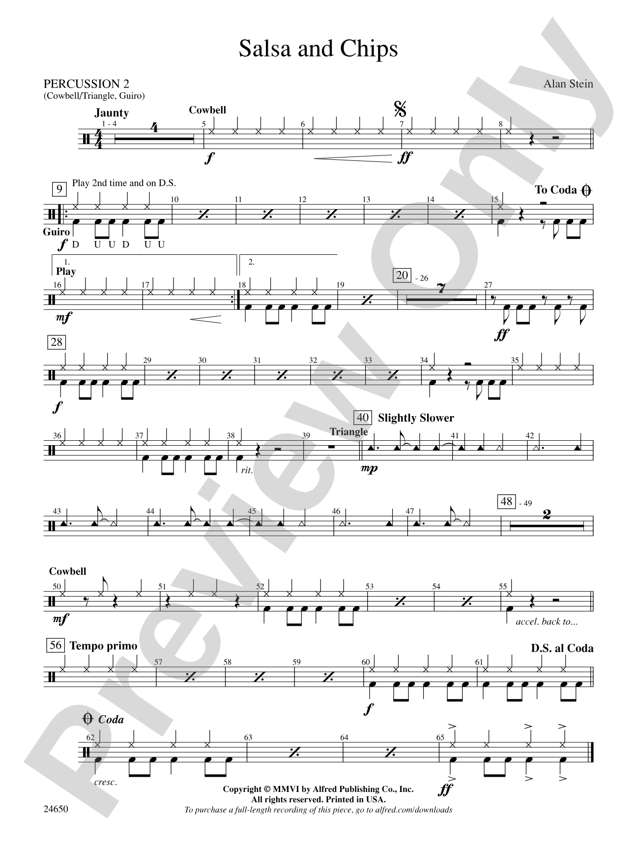 Salsa and Chips: 2nd Percussion