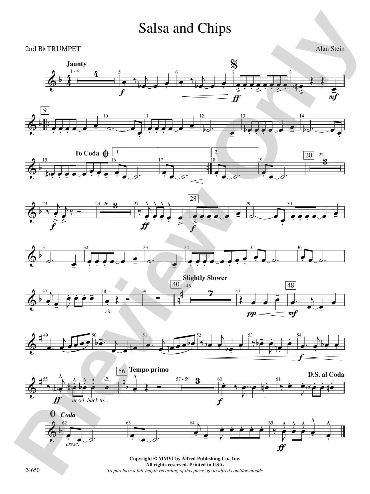 Salsa and Chips: 2nd B-flat Trumpet
