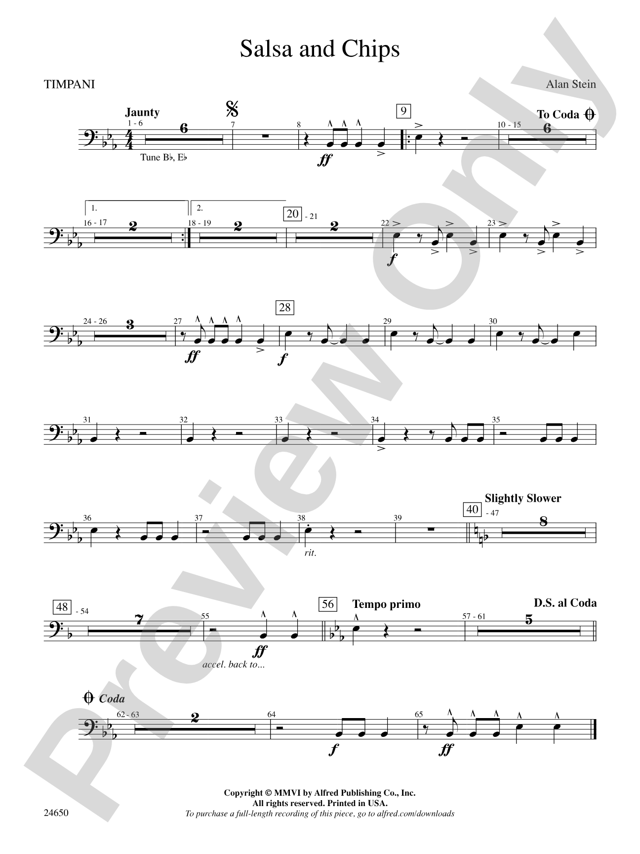 Salsa and Chips: Timpani