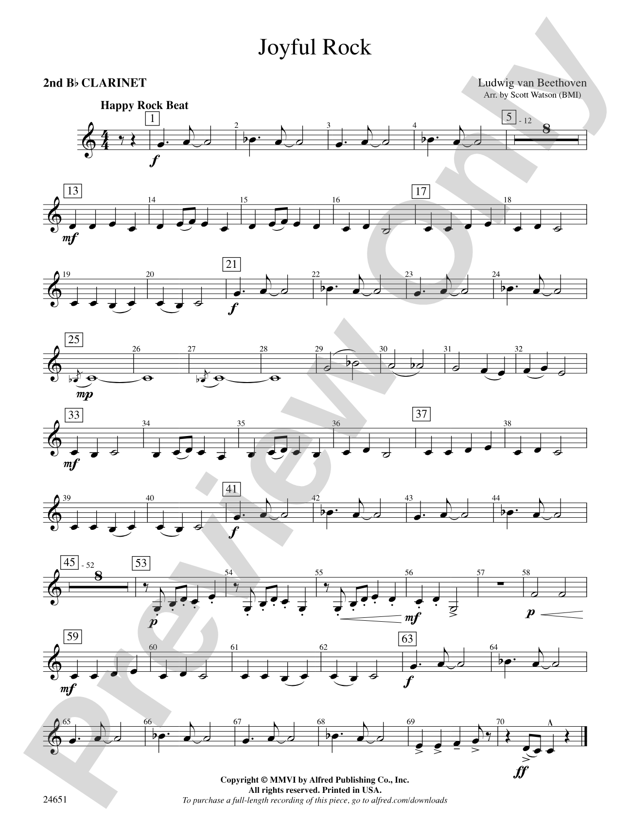 Joyful Rock: 2nd B-flat Clarinet