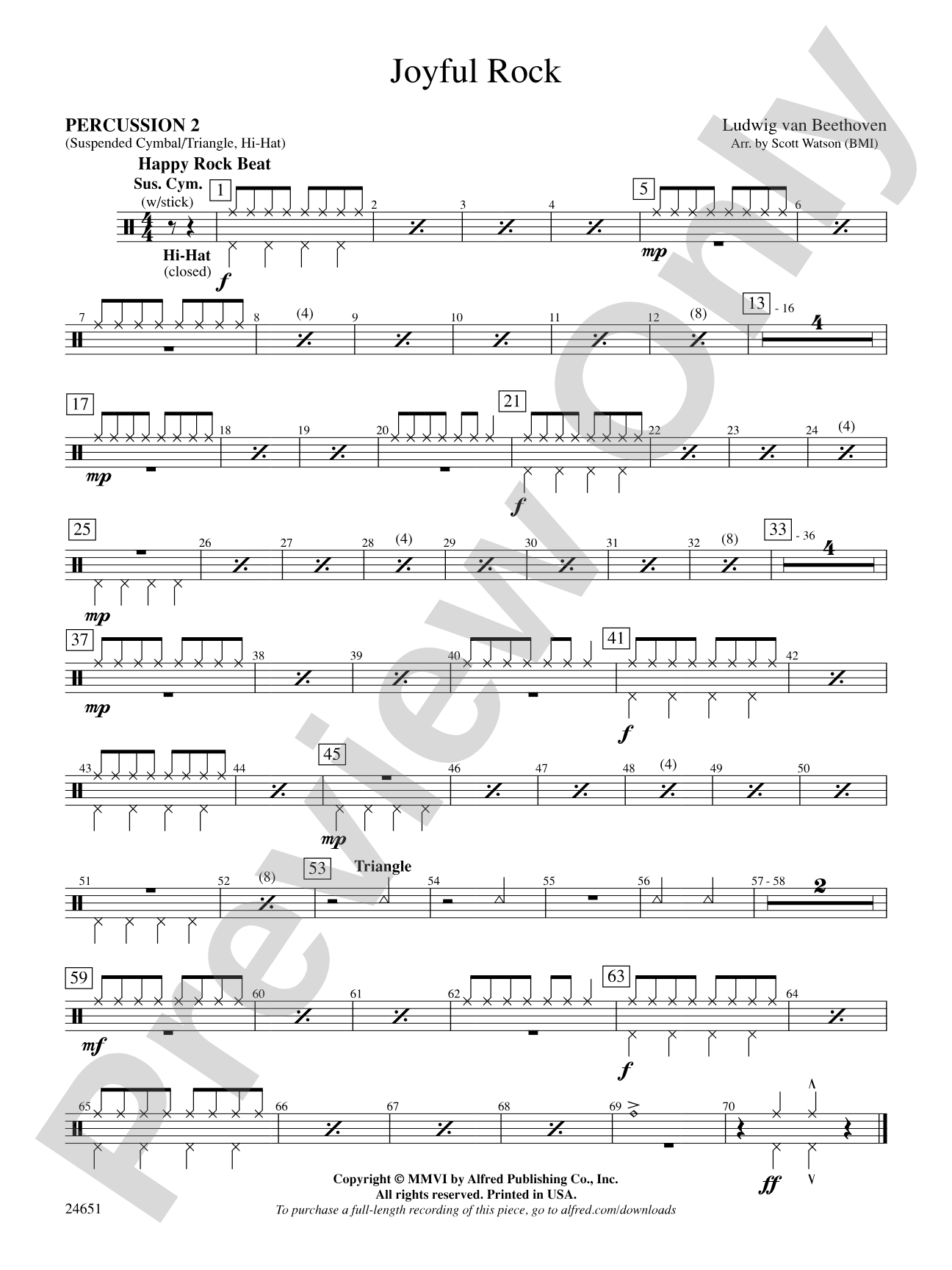 Joyful Rock: 2nd Percussion