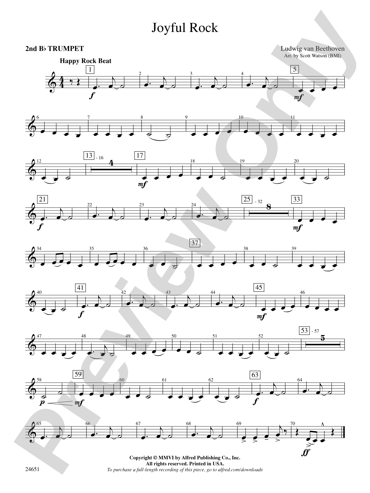 Joyful Rock: 2nd B-flat Trumpet