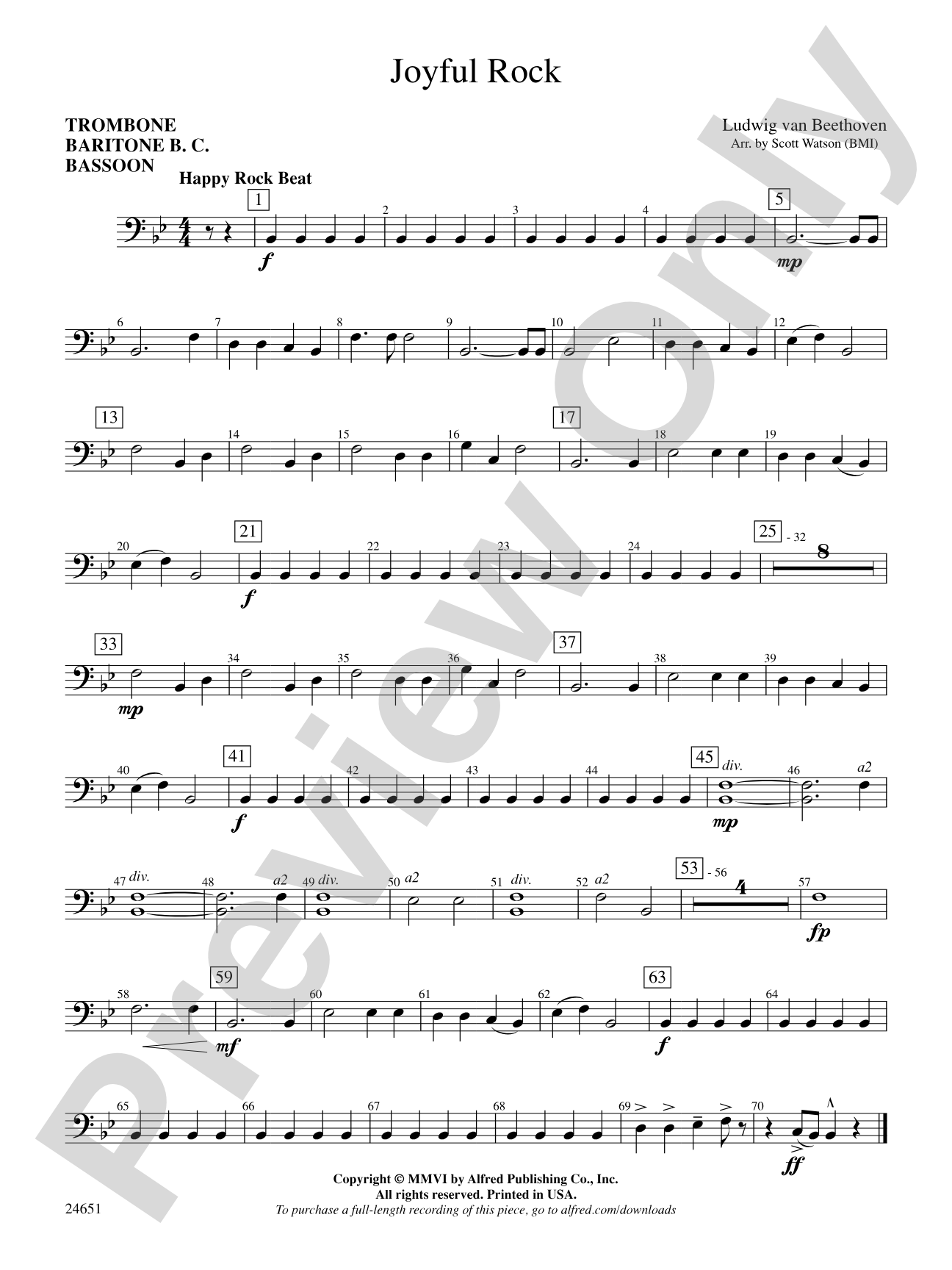 Joyful Rock: 1st Trombone