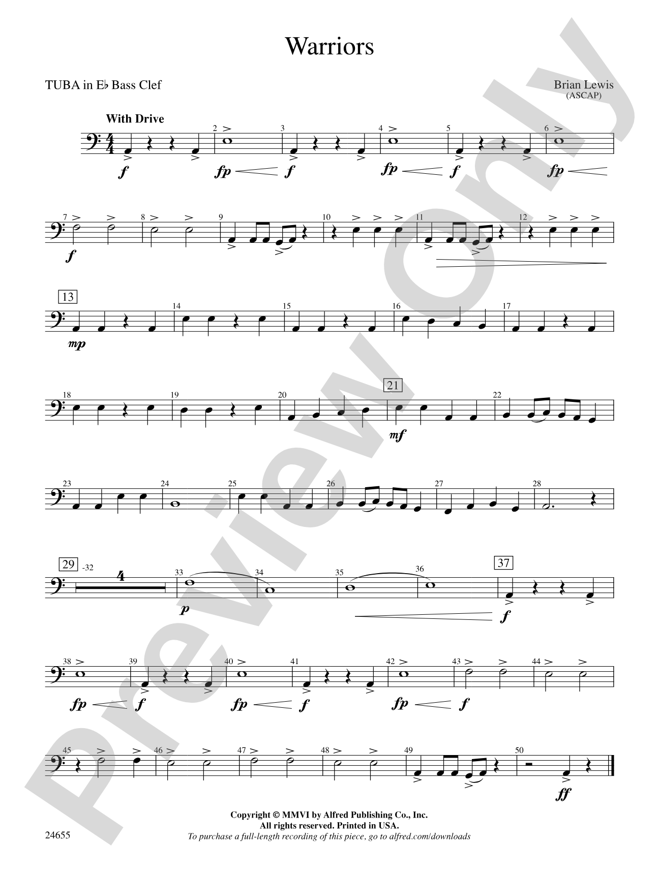 Warriors: (wp) E-flat Tuba B.C.