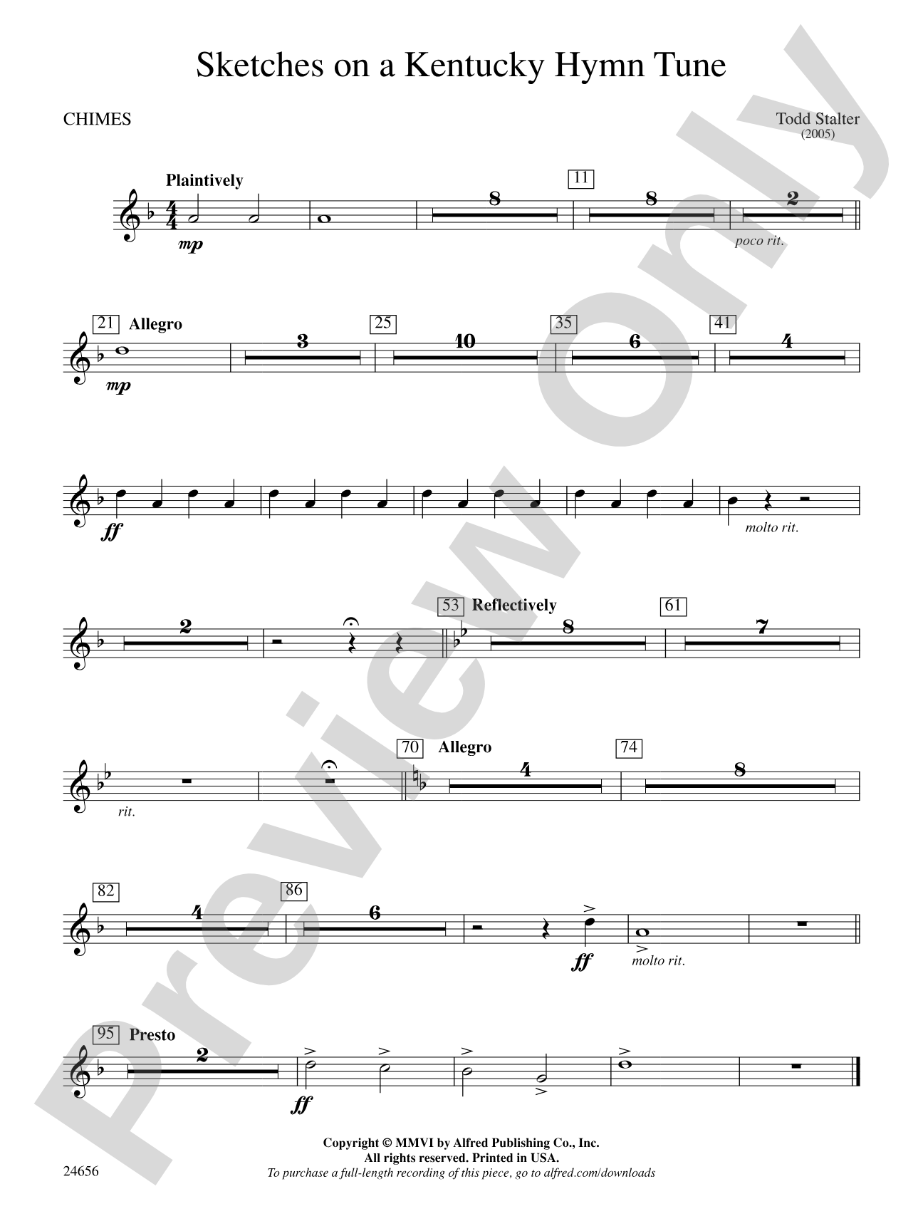 Sketches on a Kentucky Hymn Tune: Chimes