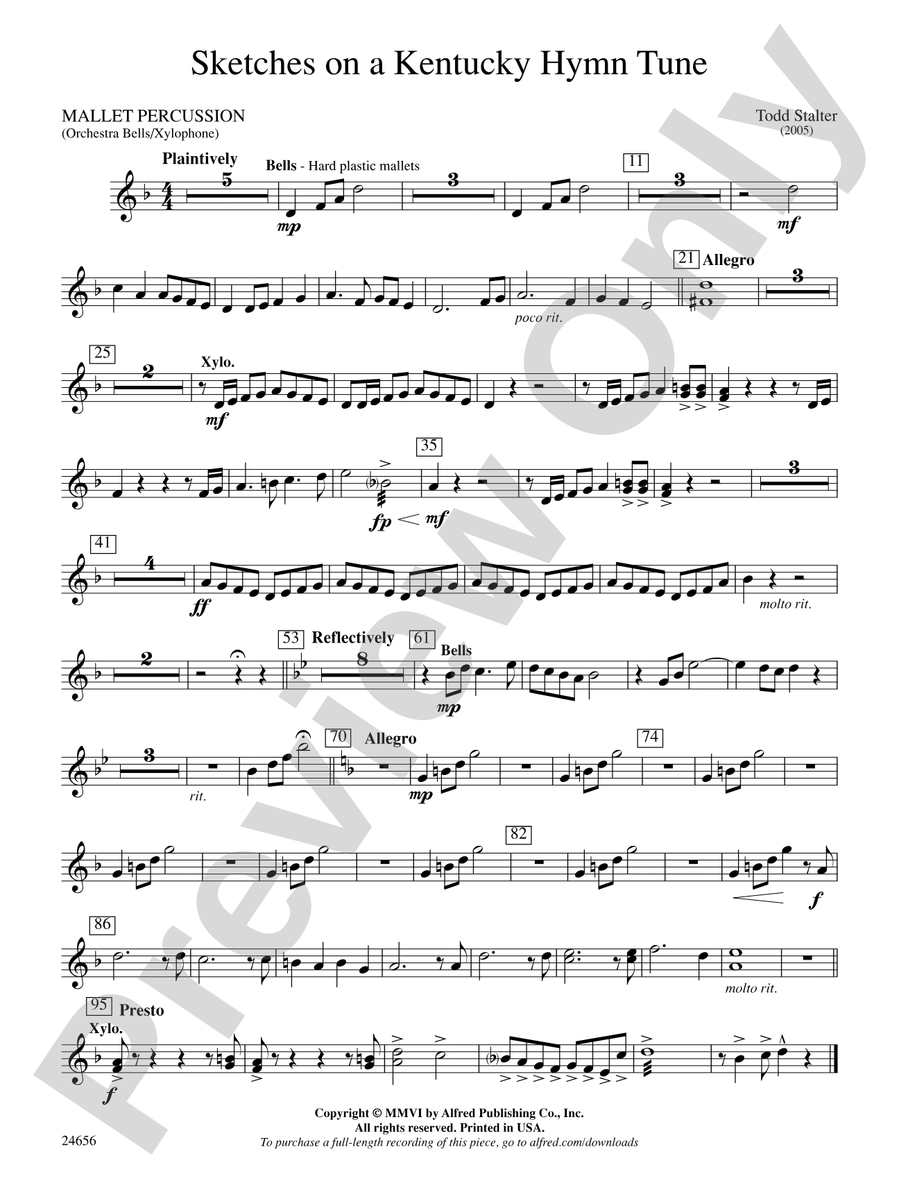 Sketches on a Kentucky Hymn Tune: Mallets