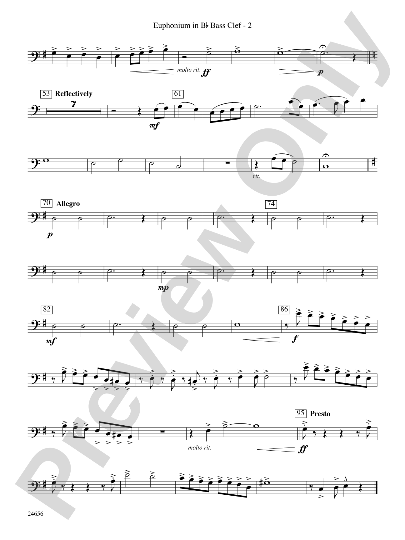 Sketches on a Kentucky Hymn Tune: (wp) B-flat Baritone B.C.