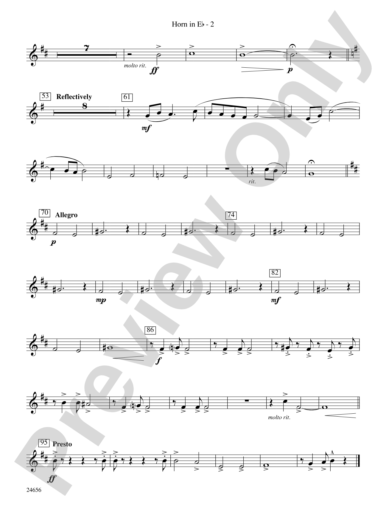 Sketches on a Kentucky Hymn Tune: (wp) 1st Horn in E-flat