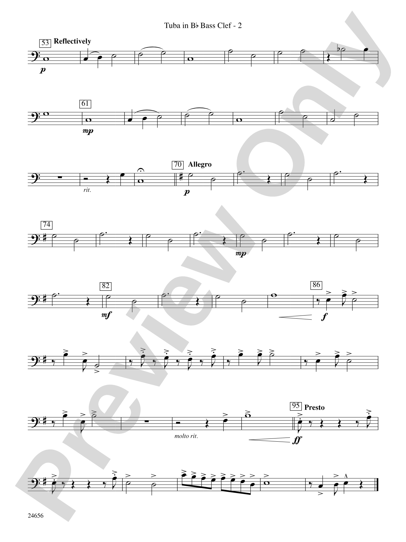 Sketches on a Kentucky Hymn Tune: (wp) B-flat Tuba B.C.