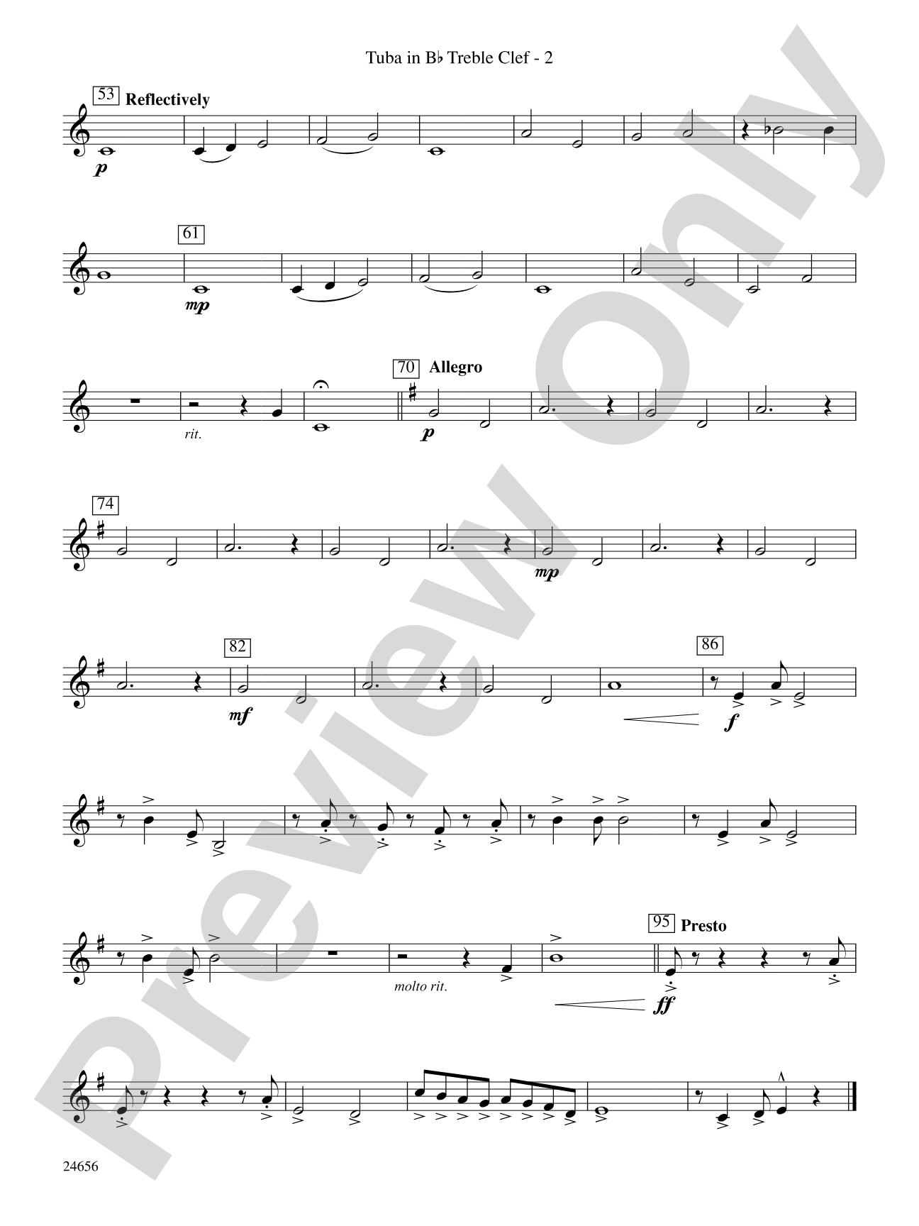 Sketches on a Kentucky Hymn Tune: (wp) B-flat Tuba T.C.