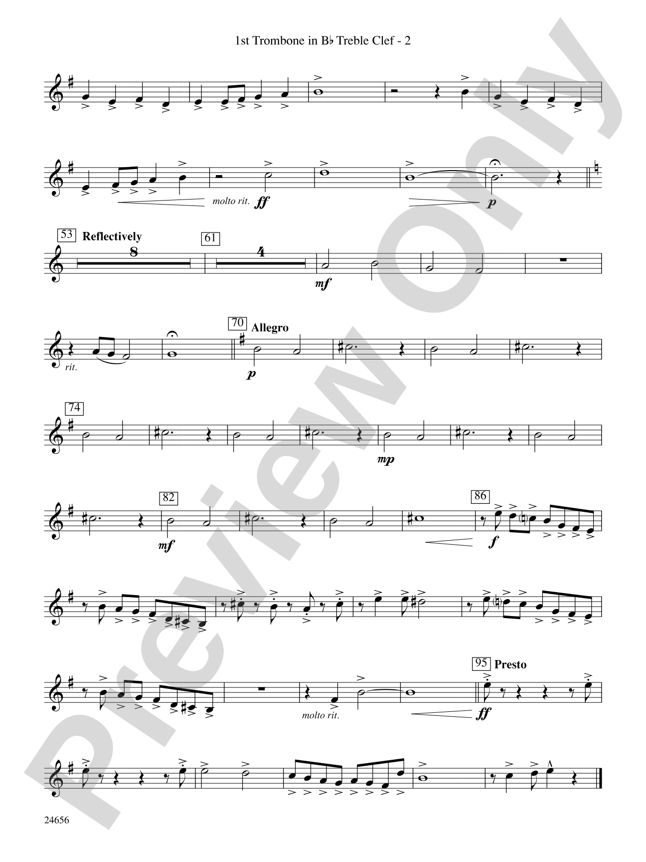 Sketches on a Kentucky Hymn Tune: (wp) 1st B-flat Trombone T.C.