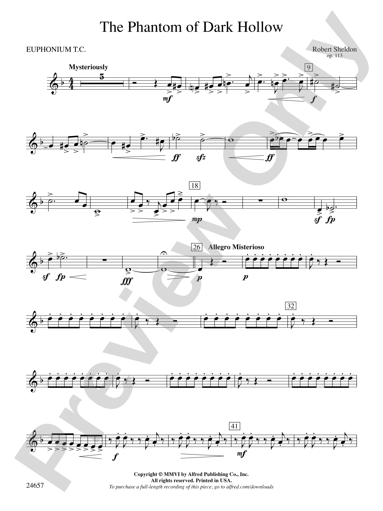The Phantom of Dark Hollow: Baritone T.C.