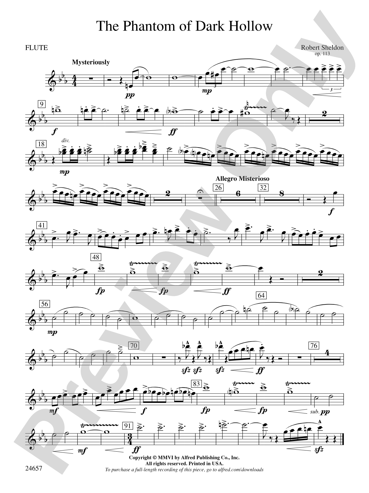 The Phantom of Dark Hollow: Flute
