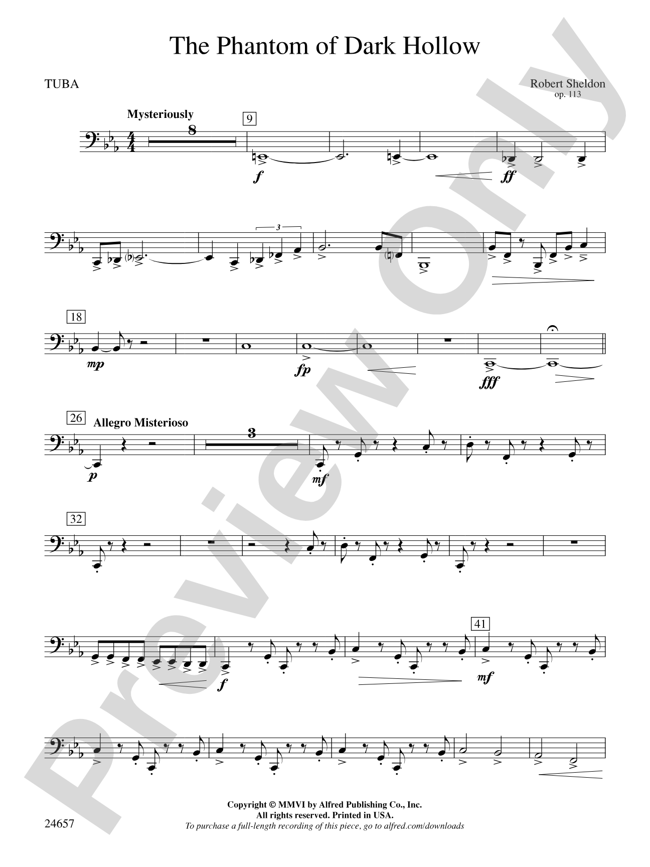 The Phantom of Dark Hollow: Tuba
