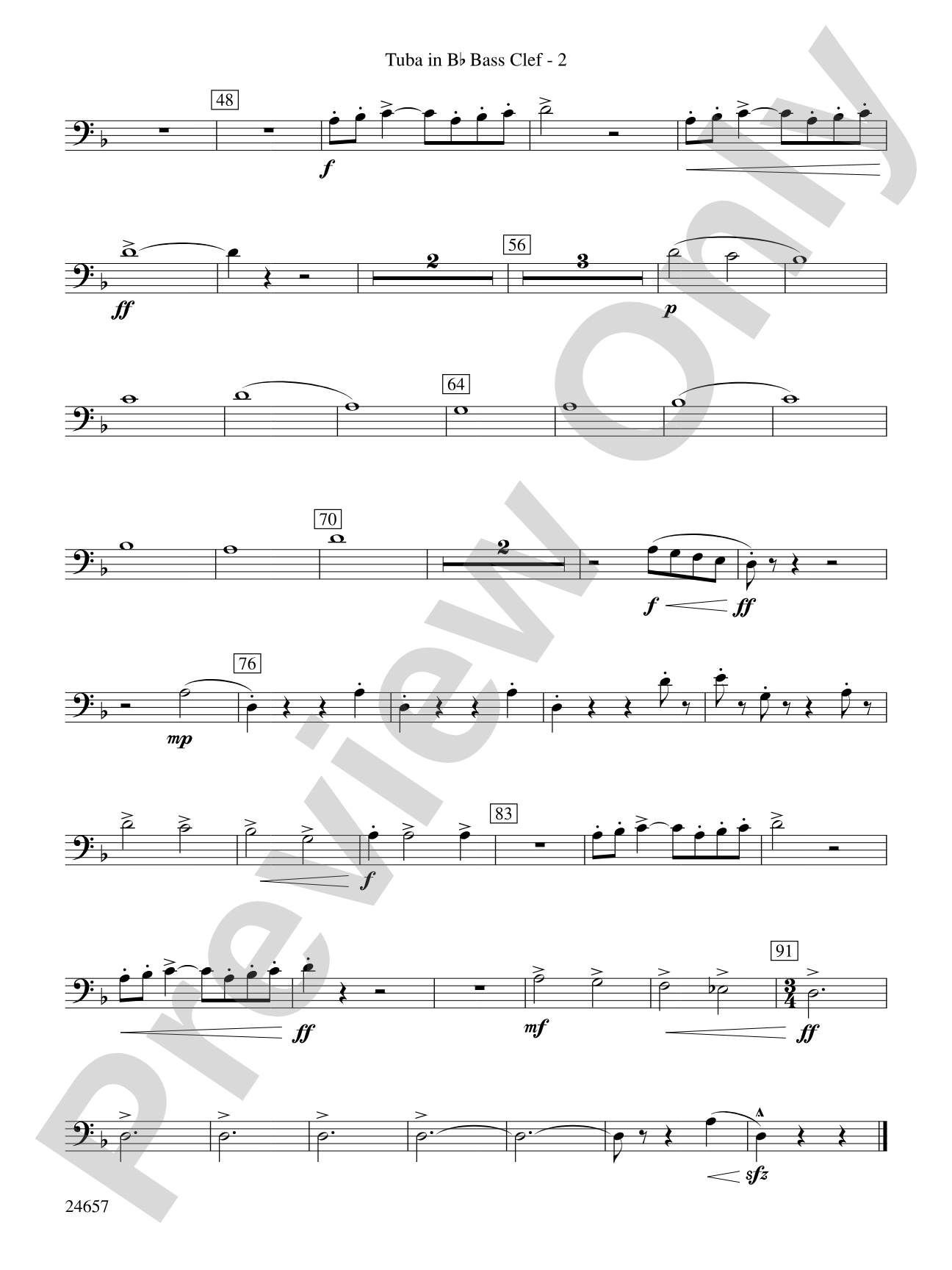 The Phantom of Dark Hollow: (wp) B-flat Tuba B.C.