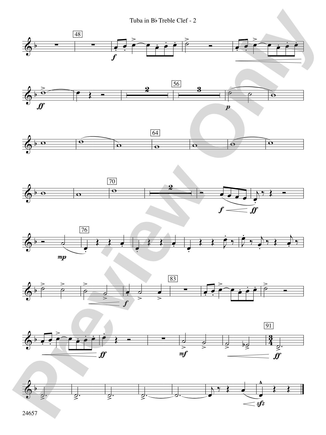 The Phantom of Dark Hollow: (wp) B-flat Tuba T.C.