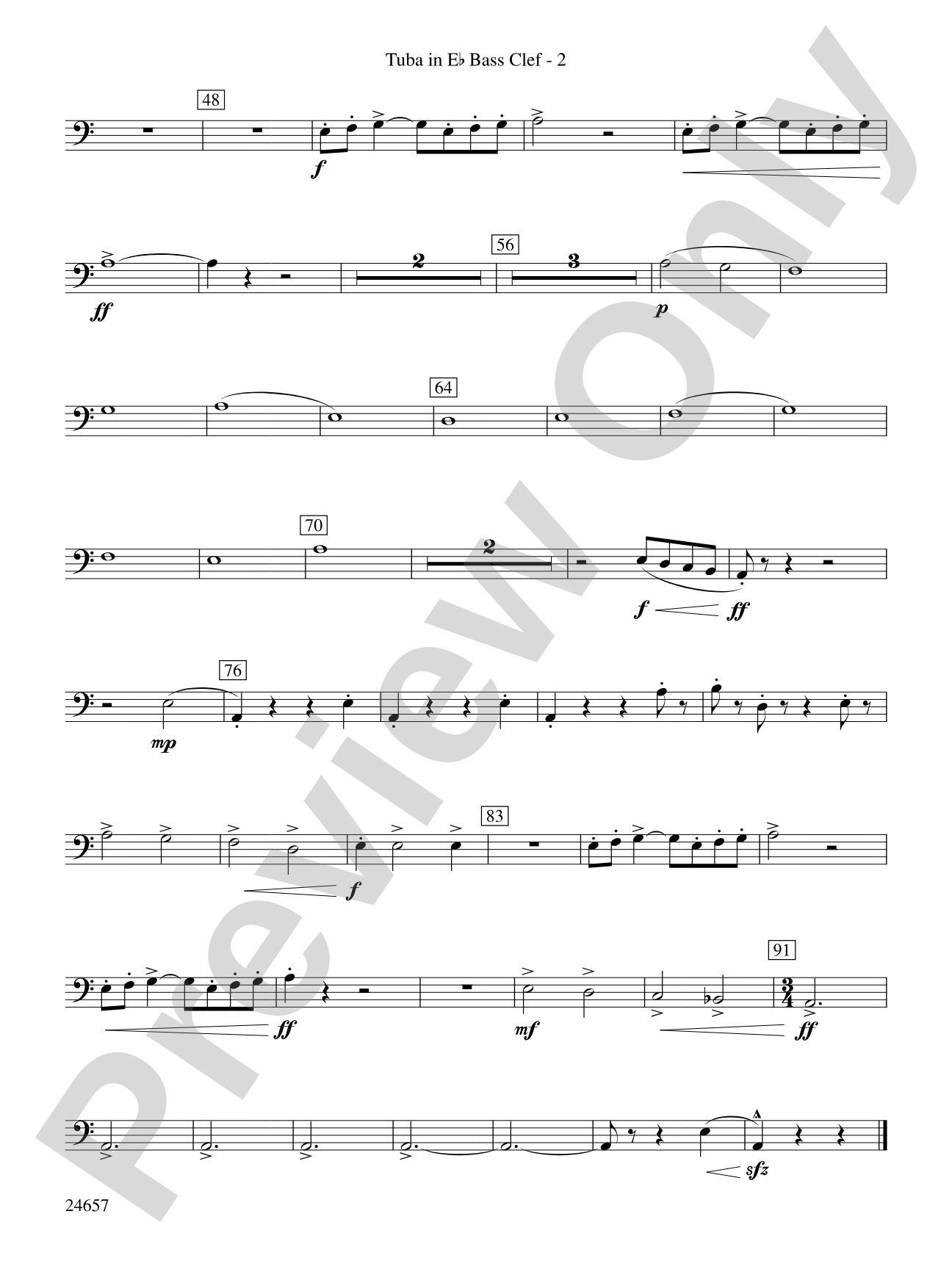 The Phantom of Dark Hollow: (wp) E-flat Tuba B.C.