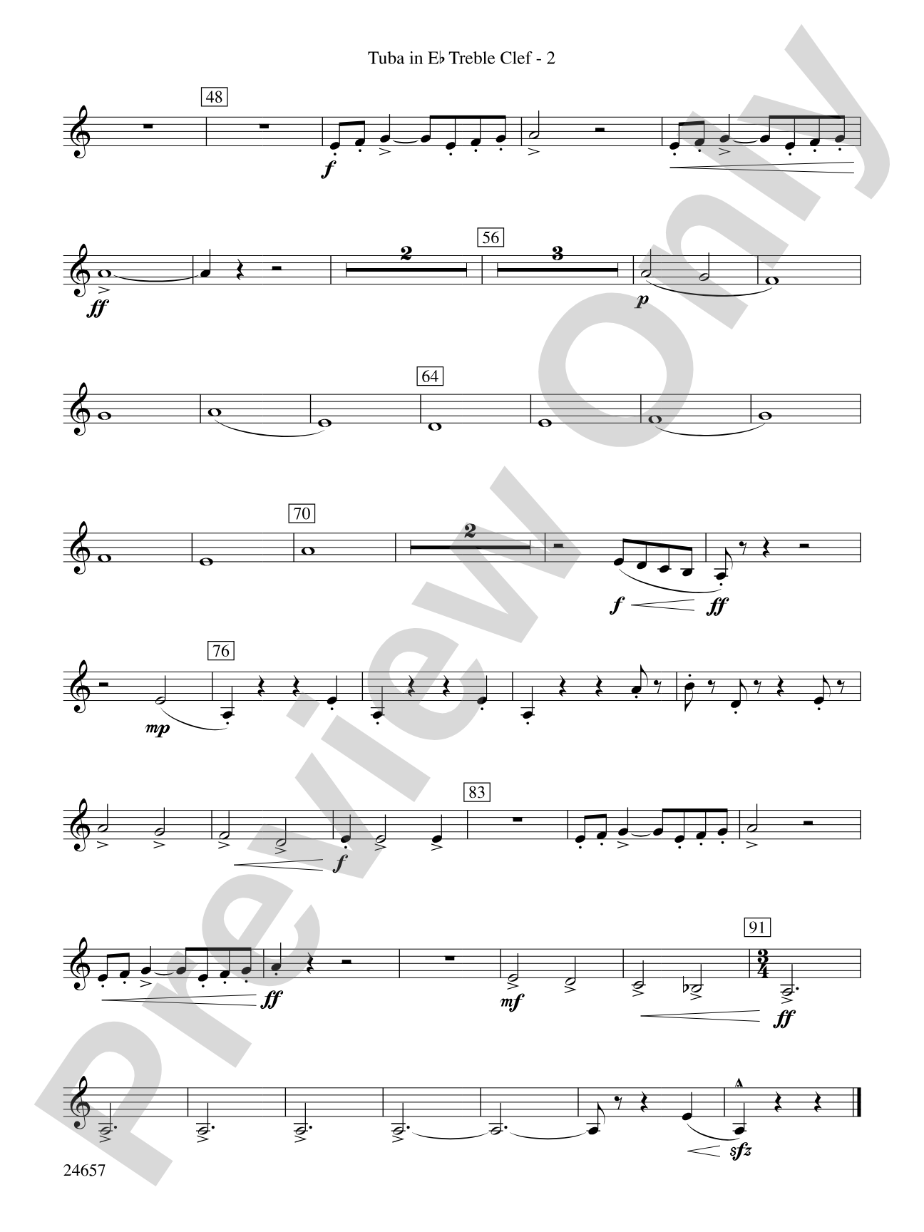 The Phantom of Dark Hollow: (wp) E-flat Tuba T.C.