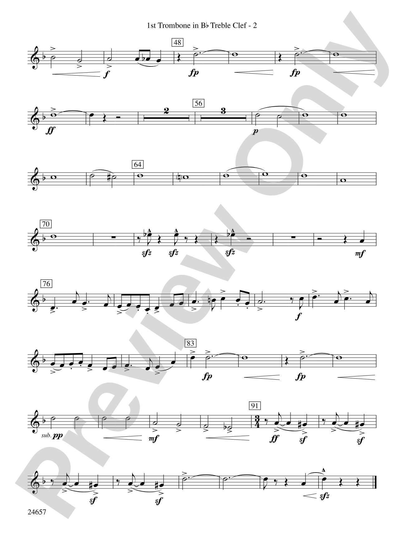 The Phantom of Dark Hollow: (wp) 1st B-flat Trombone T.C.