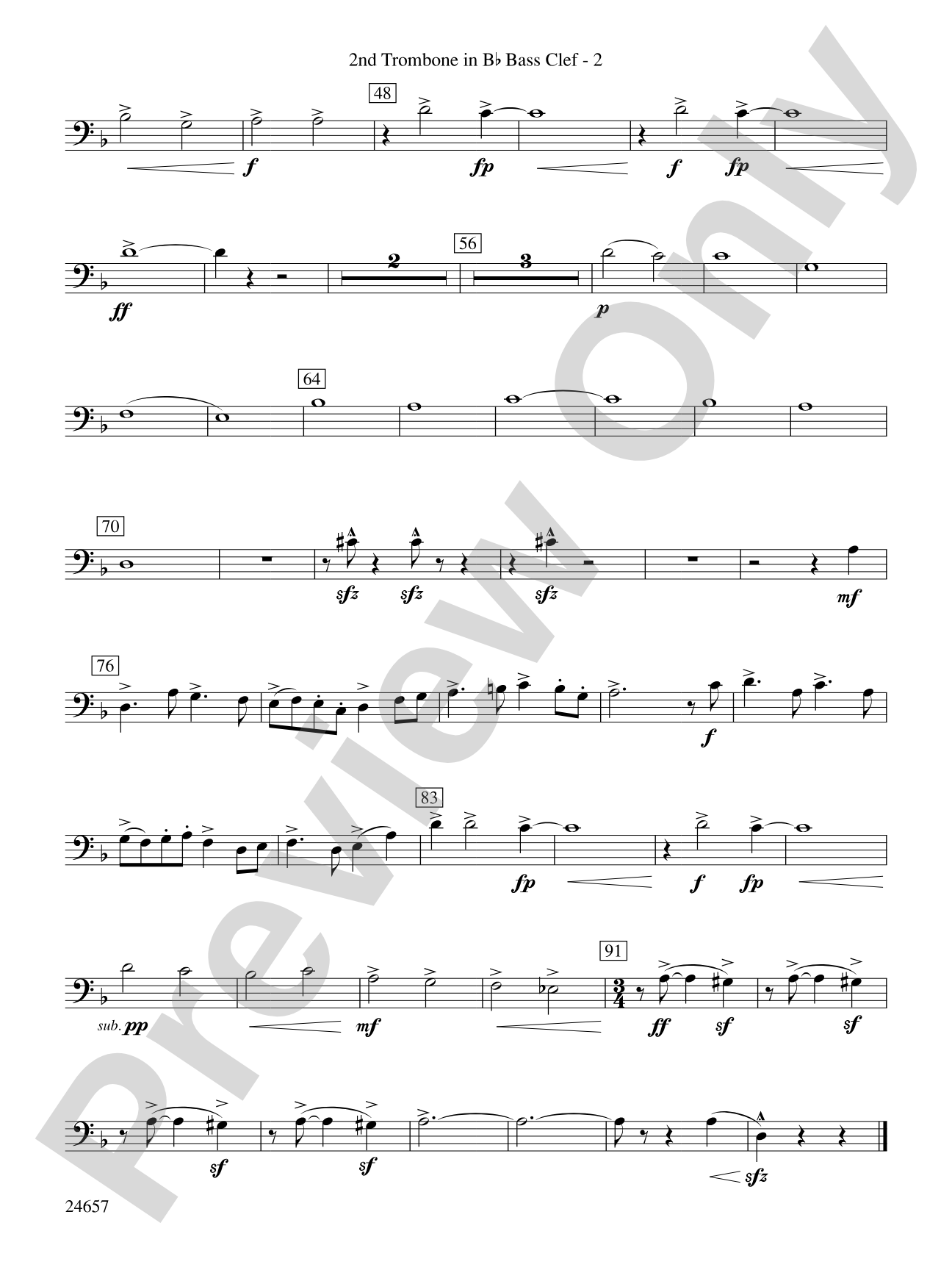 The Phantom of Dark Hollow: (wp) 2nd B-flat Trombone B.C.