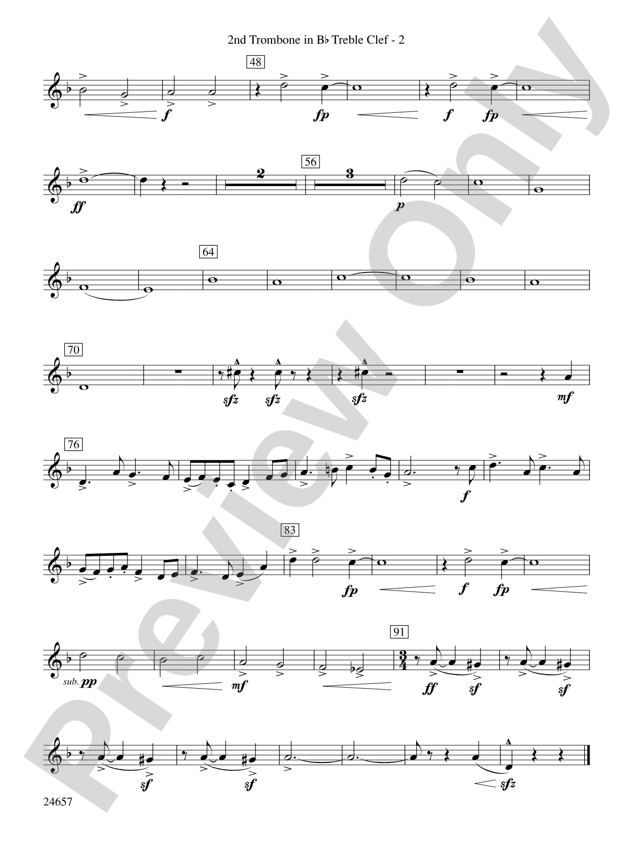 The Phantom of Dark Hollow: (wp) 2nd B-flat Trombone T.C.