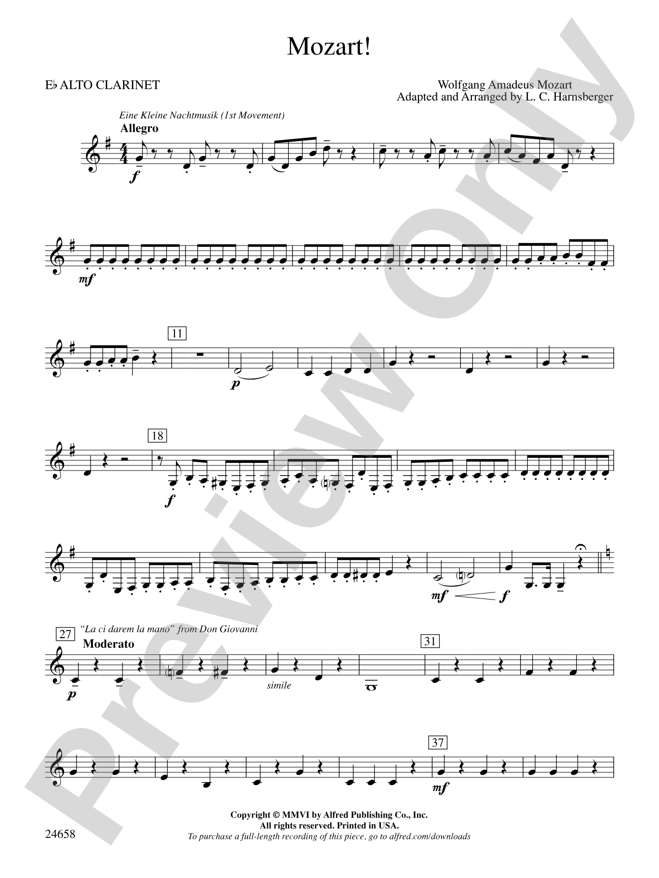 Mozart!: E-flat Alto Clarinet