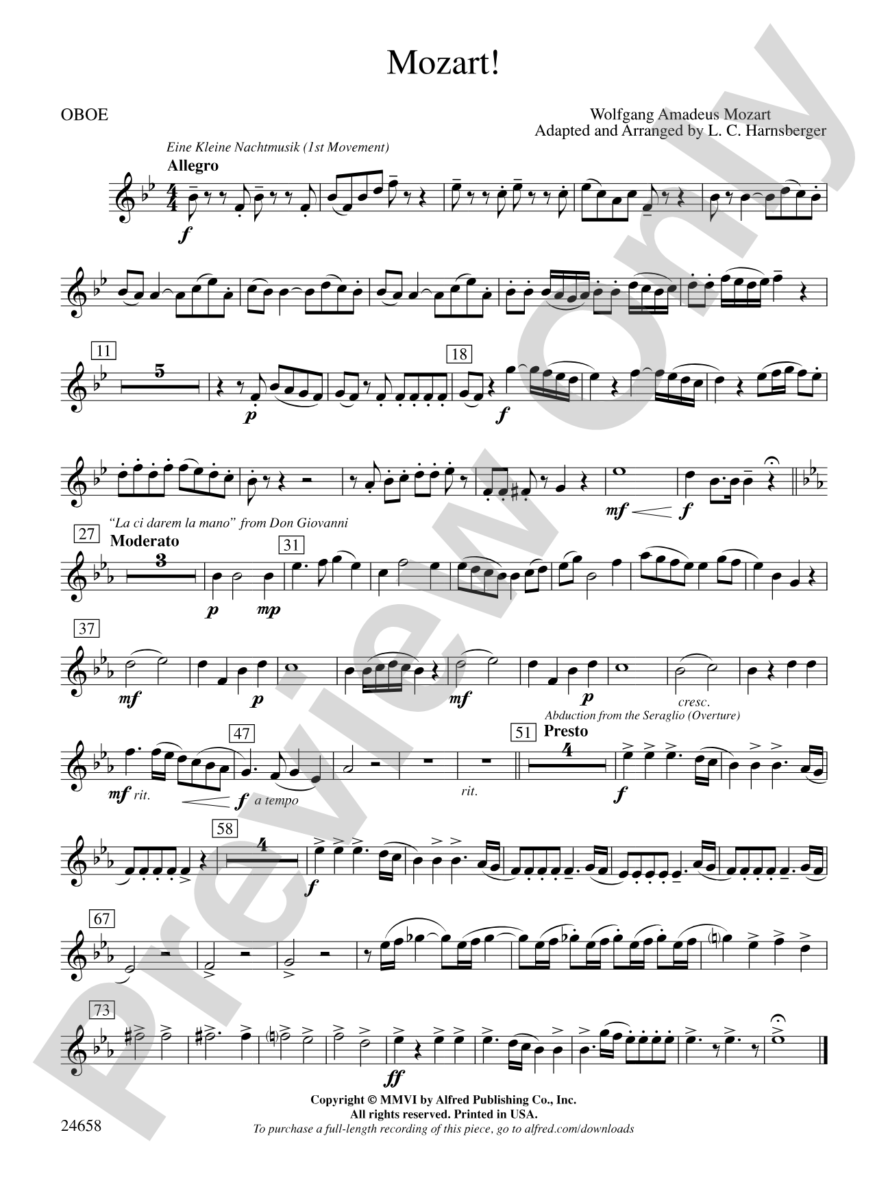 Mozart!: Oboe