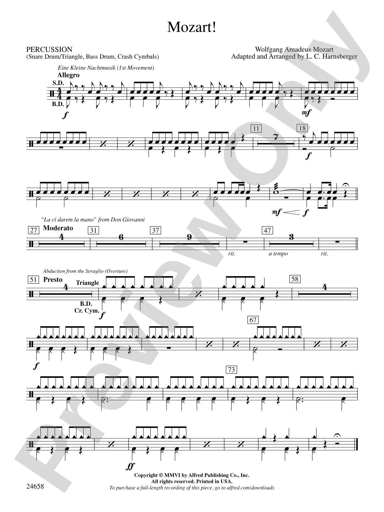 Mozart!: 1st Percussion
