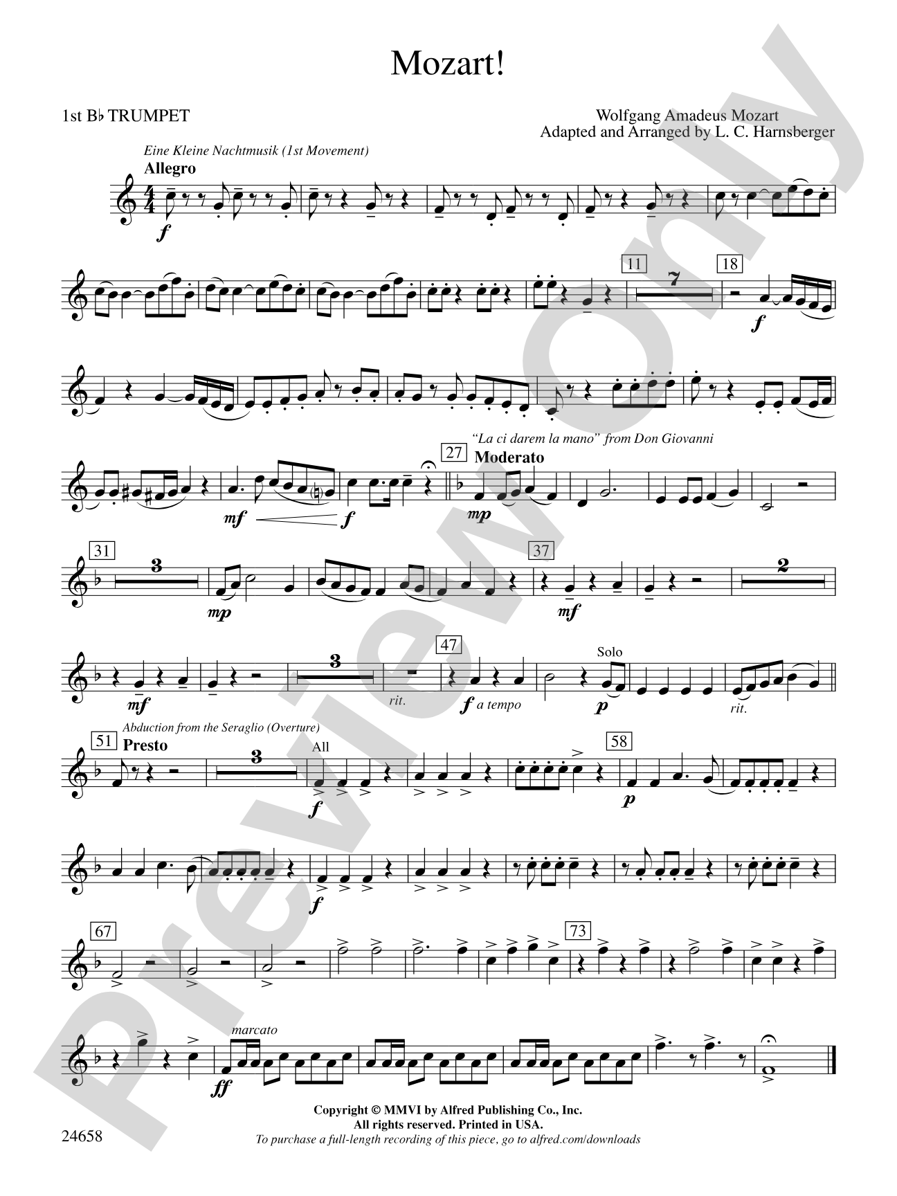 Mozart!: 1st B-flat Trumpet
