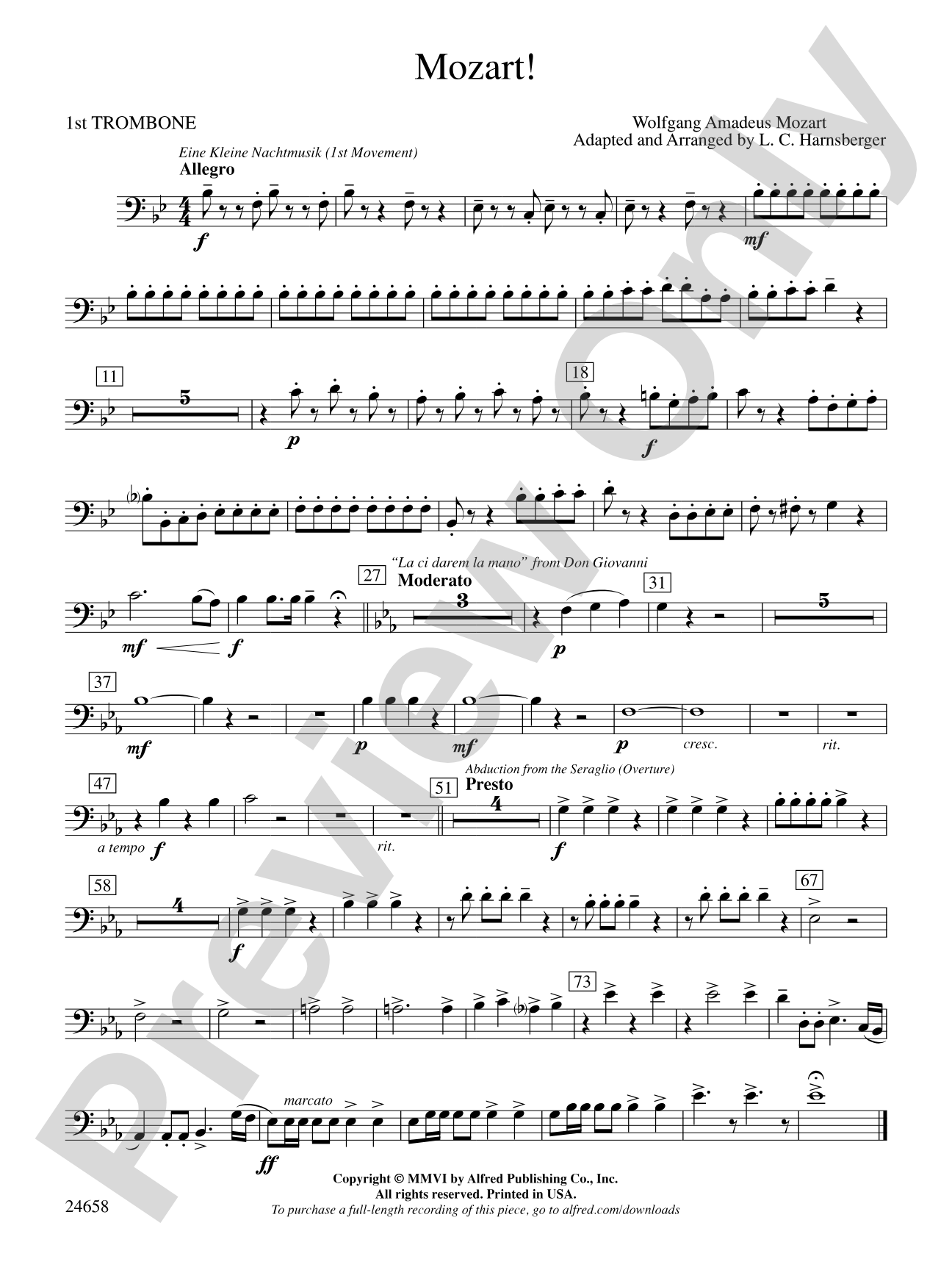 Mozart!: 1st Trombone