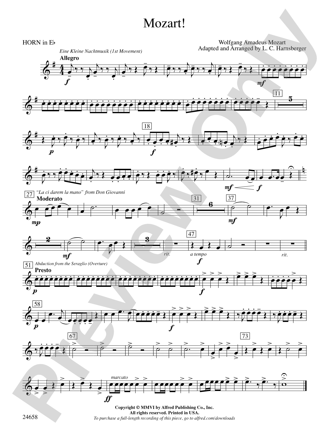 Mozart!: (wp) 1st Horn in E-flat
