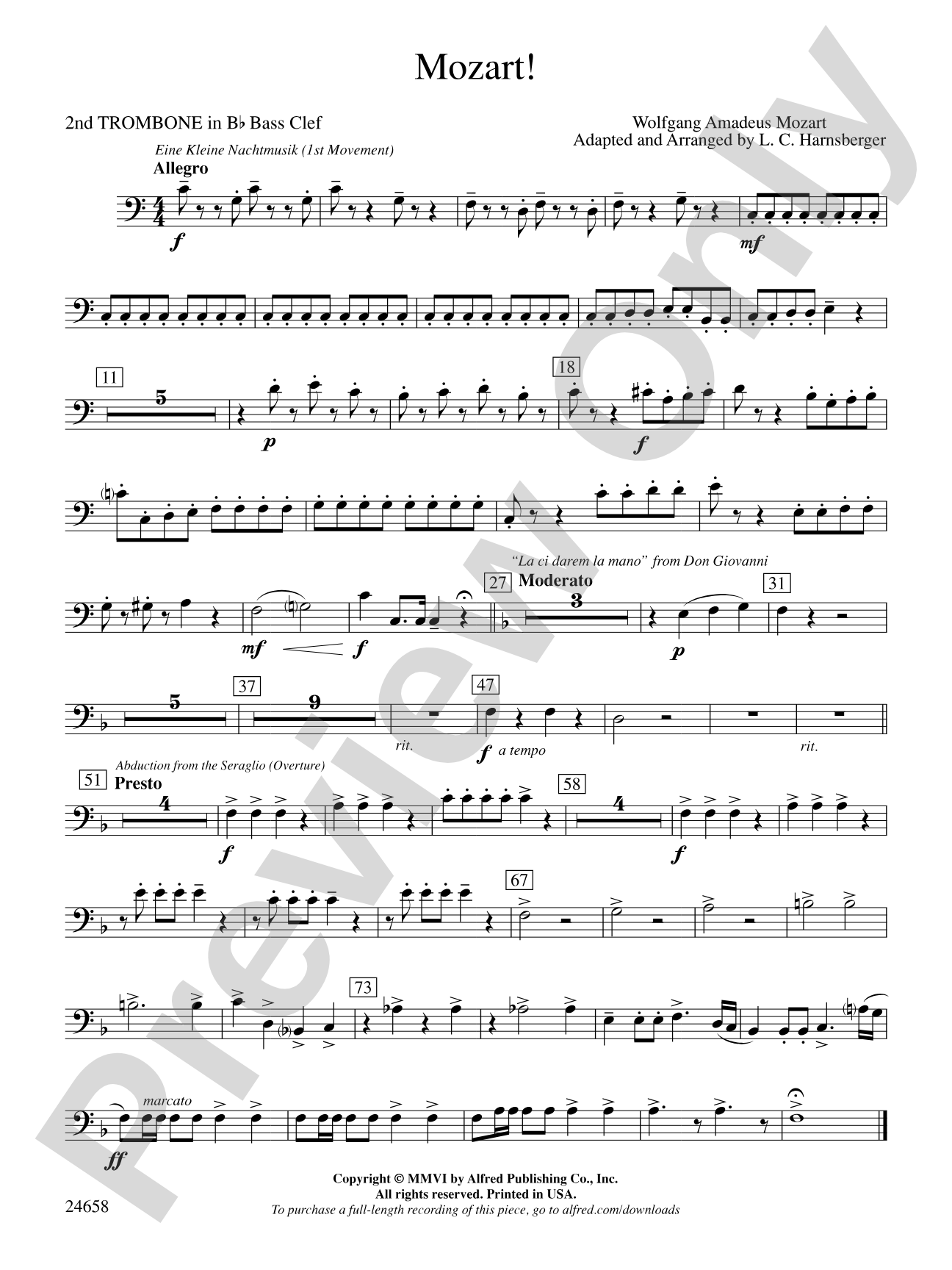 Mozart!: (wp) 2nd B-flat Trombone B.C.