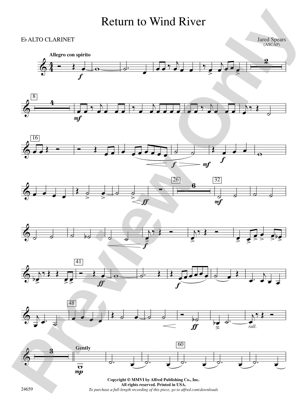 Return to Wind River: E-flat Alto Clarinet