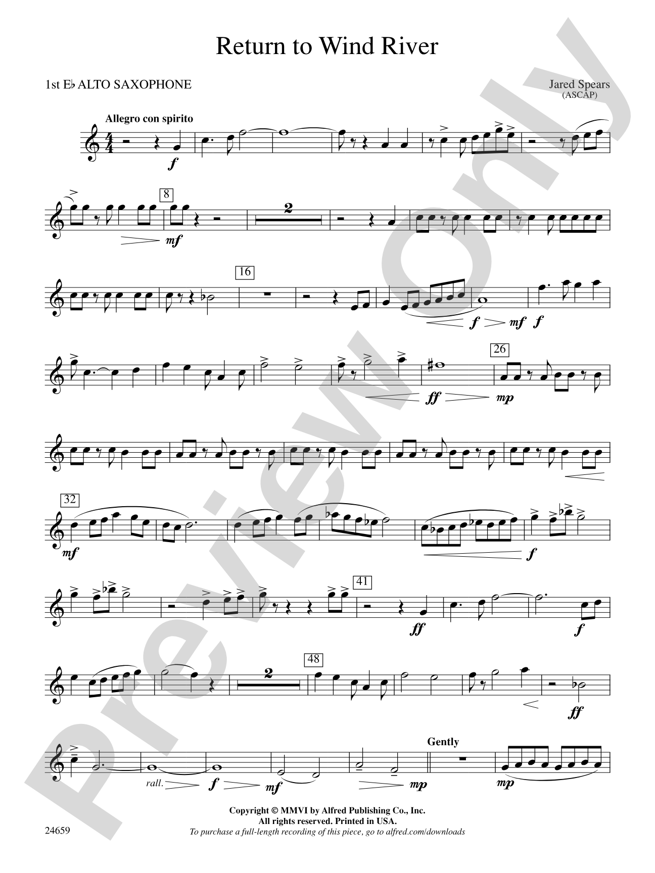 Return to Wind River: E-flat Alto Saxophone