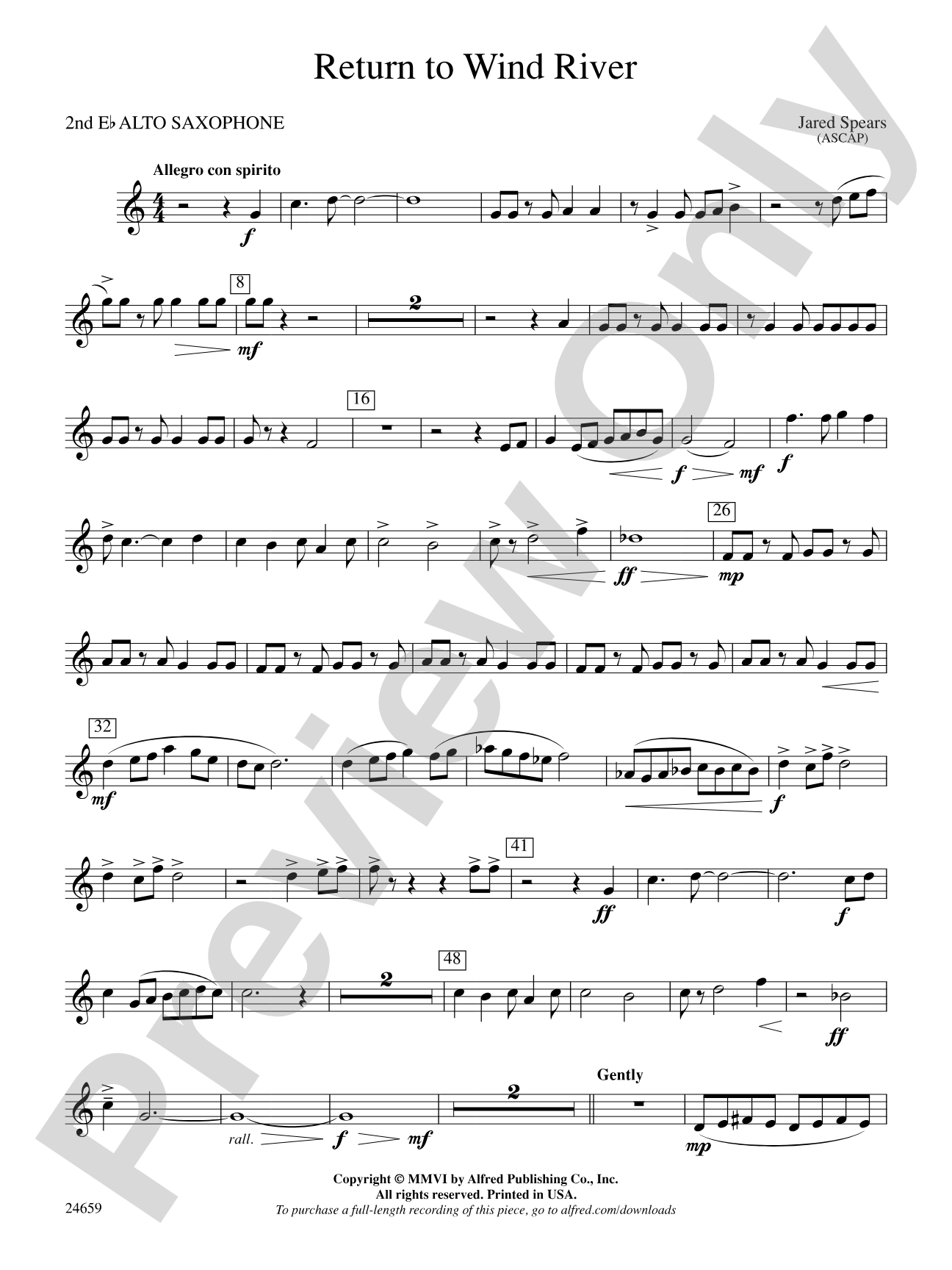 Return to Wind River: 2nd E-flat Alto Saxophone