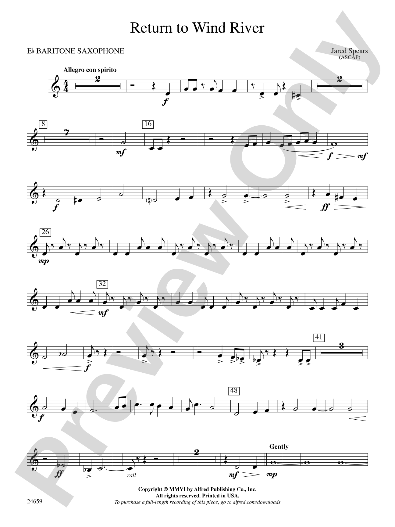 Return to Wind River: E-flat Baritone Saxophone