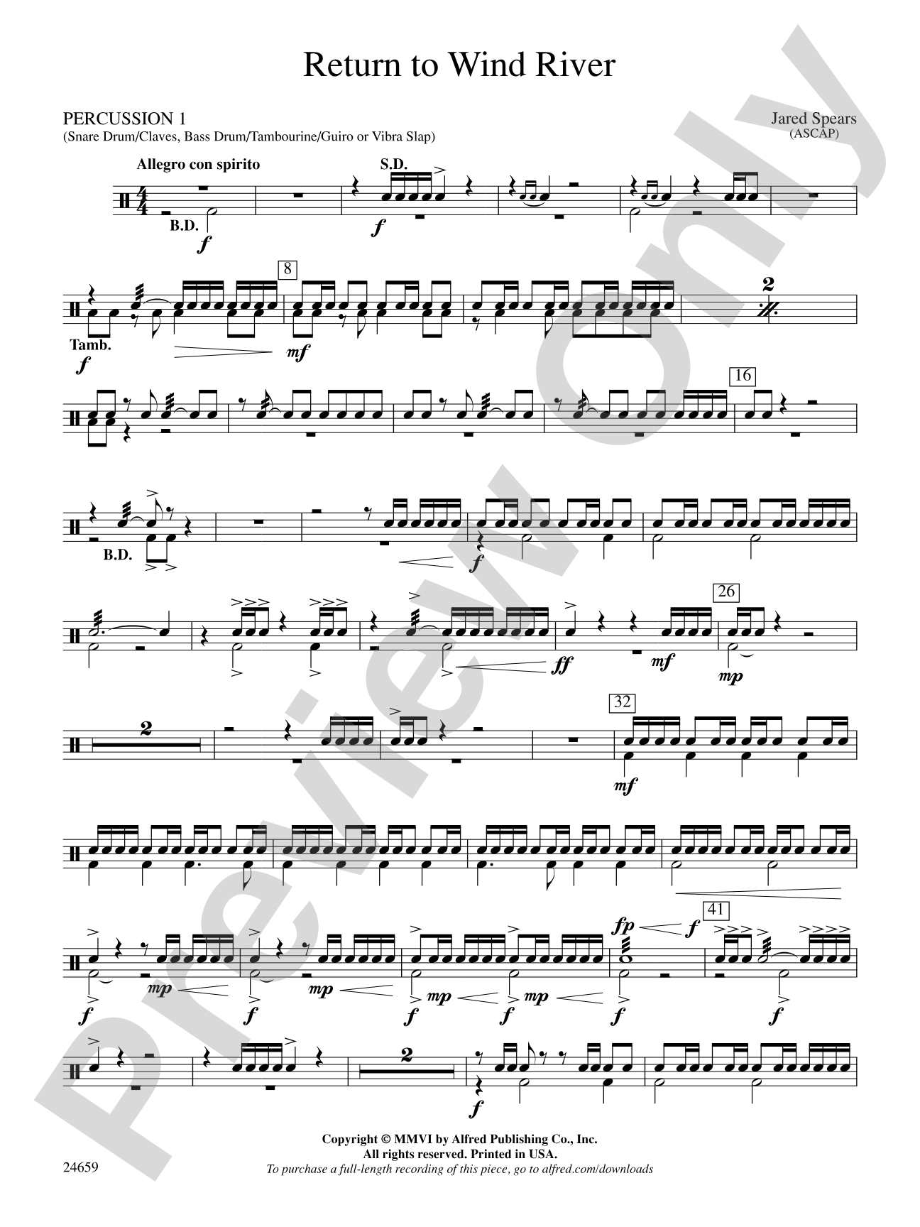 Return to Wind River: 1st Percussion