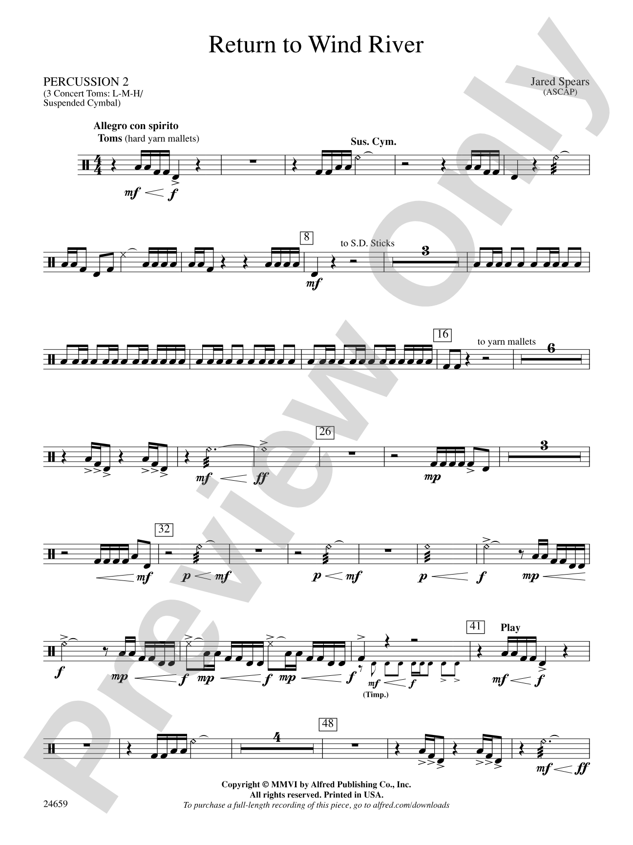 Return to Wind River: 2nd Percussion