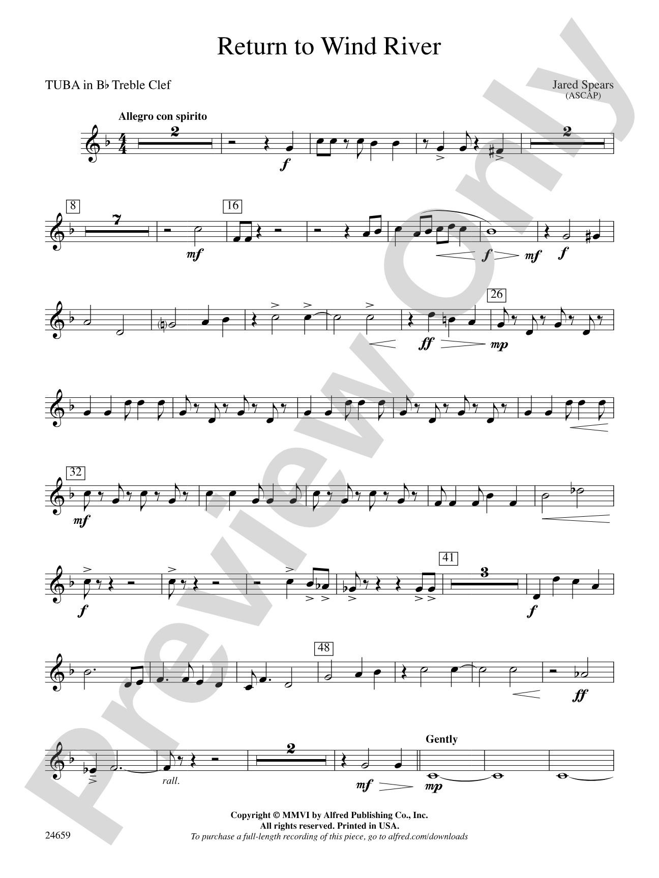 Return to Wind River: (wp) B-flat Tuba T.C.
