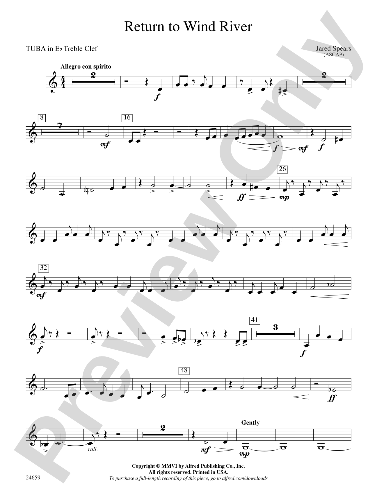 Return to Wind River: (wp) E-flat Tuba T.C.