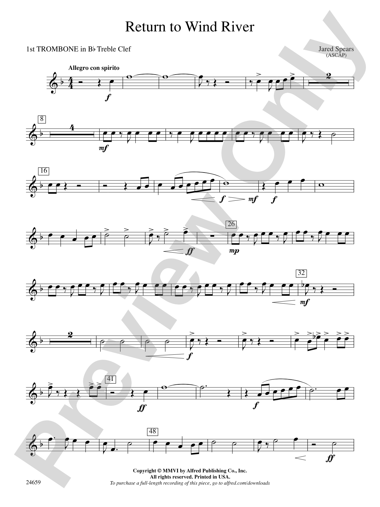 Return to Wind River: (wp) 1st B-flat Trombone T.C.