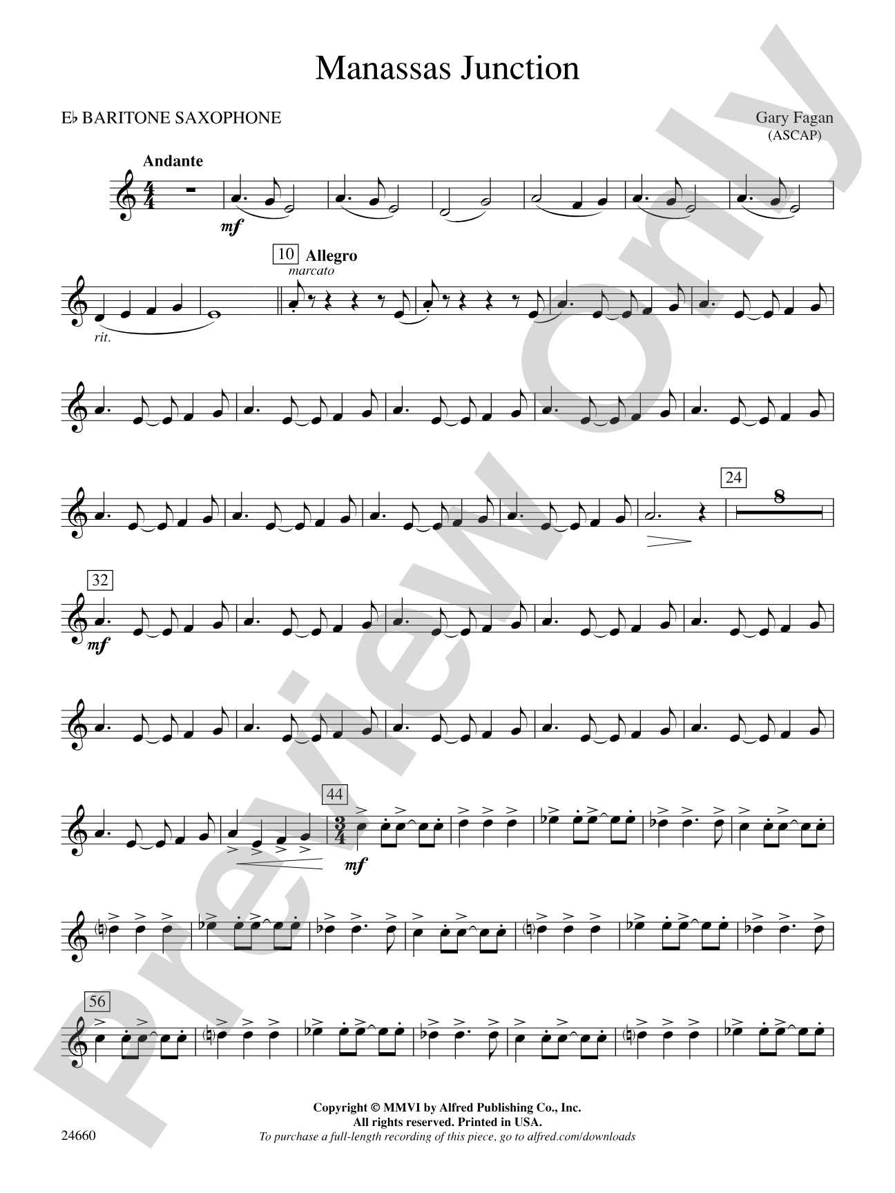 Manassas Junction: E-flat Baritone Saxophone
